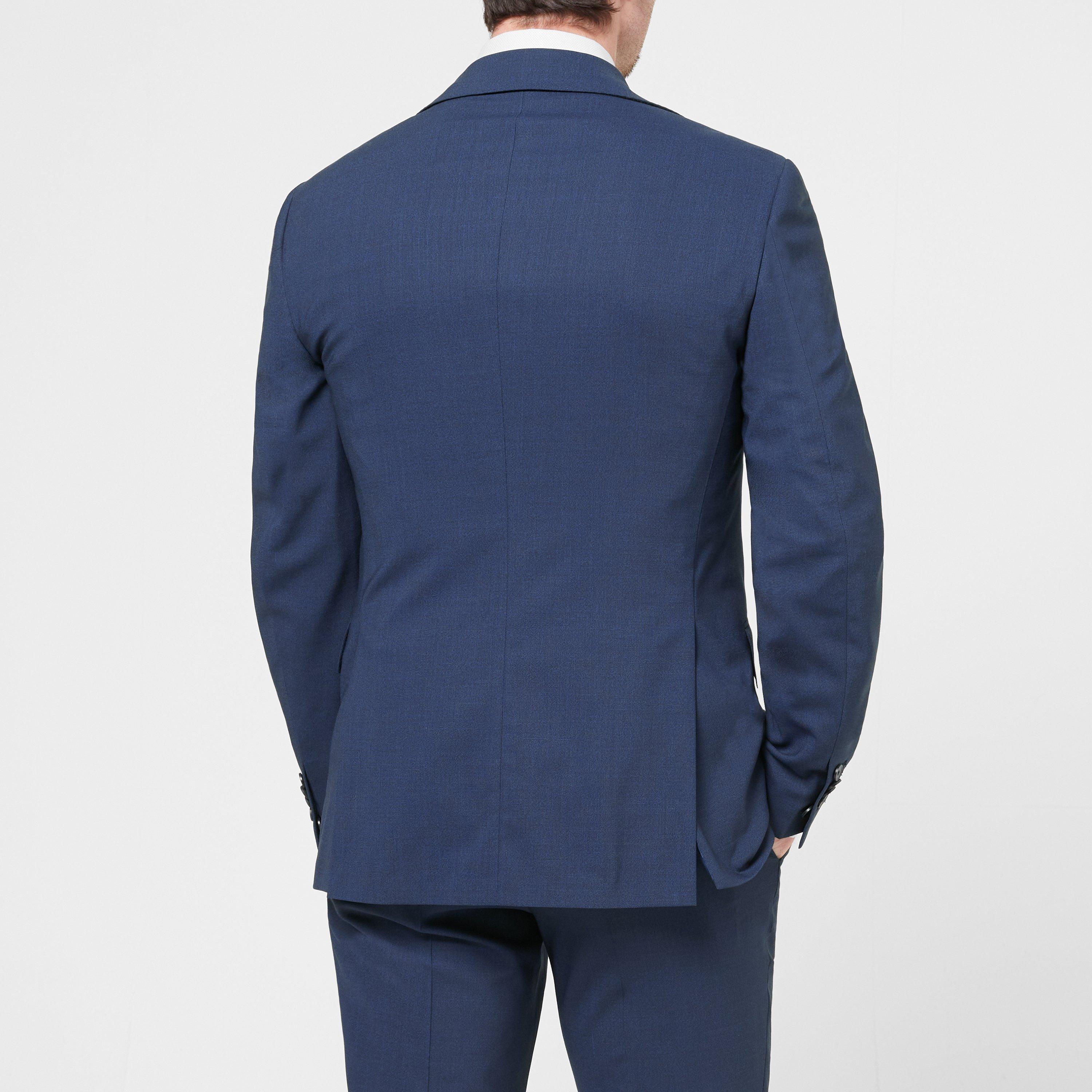 Navy - Richard James - Wilder Tailored Fit Wool Waistcoat - 4