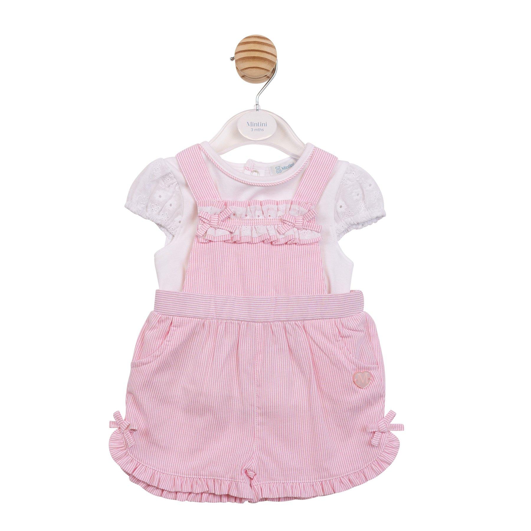 Weiß/Rosa - Mintini Baby - Kids' Top and Dungaree Pyjama Set - 1