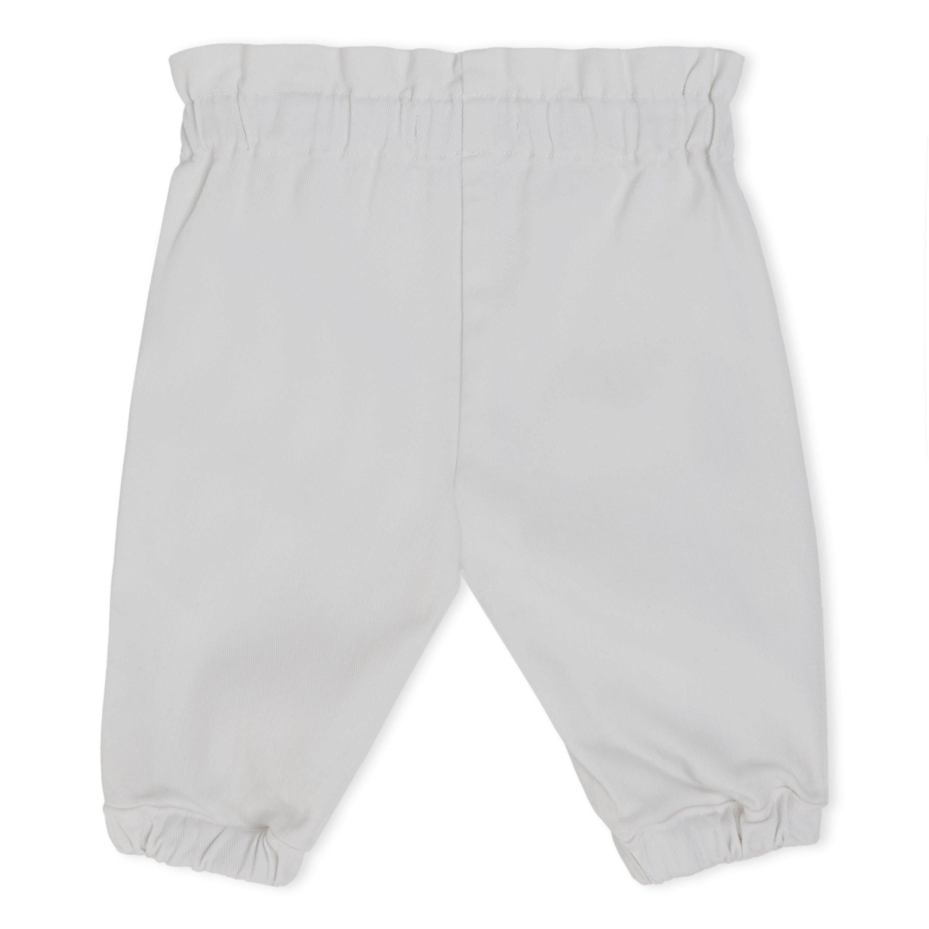 white/gold - Balmain - Kids' Button Detail Straight Leg Trousers - 2