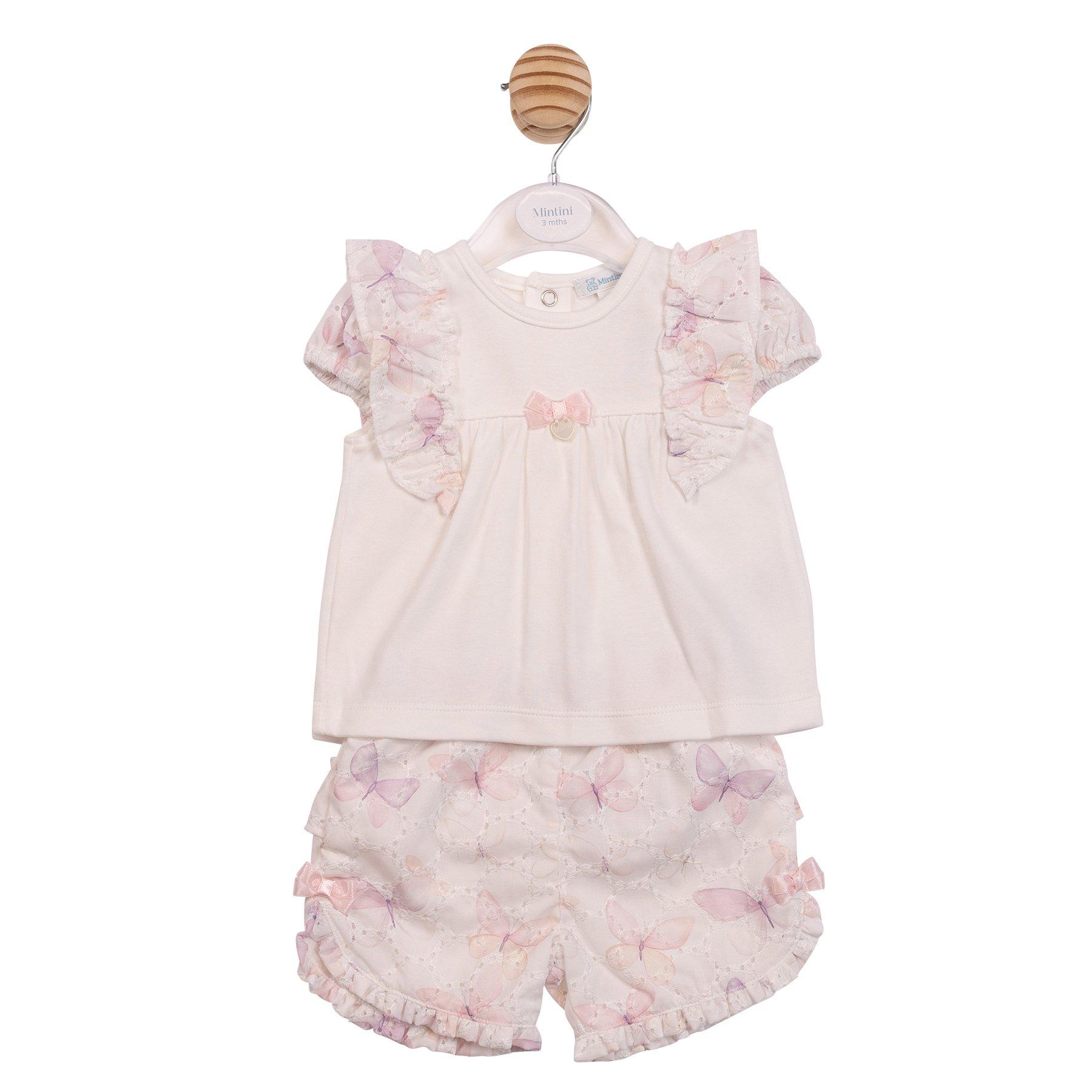 Weiß - Mintini Baby - Kids' Top and Short Pyjama Set - 1