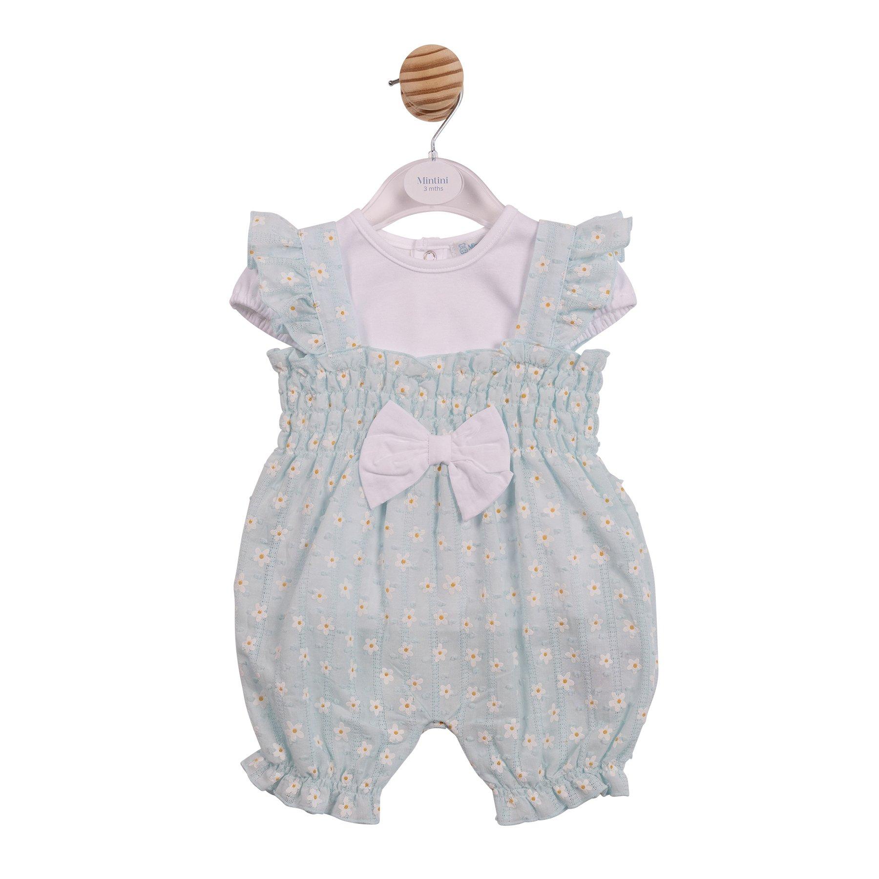 Weiß/Aqua - Mintini Baby - Kids' Top and Sunromper Pyjama Set - 1