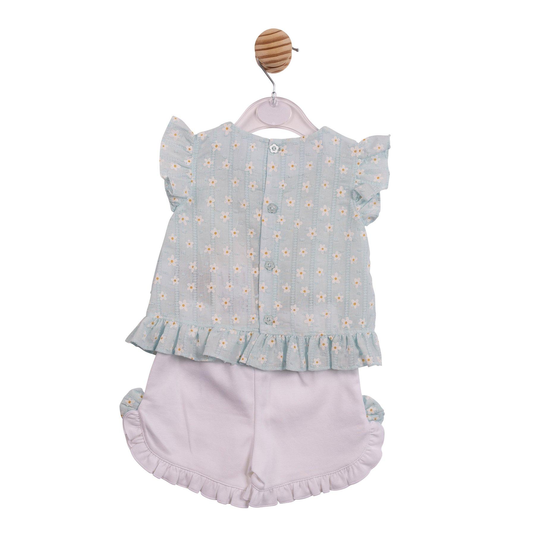 Weiß/Aqua - Mintini Baby - Kids' Tunic and Shorts Set - 2