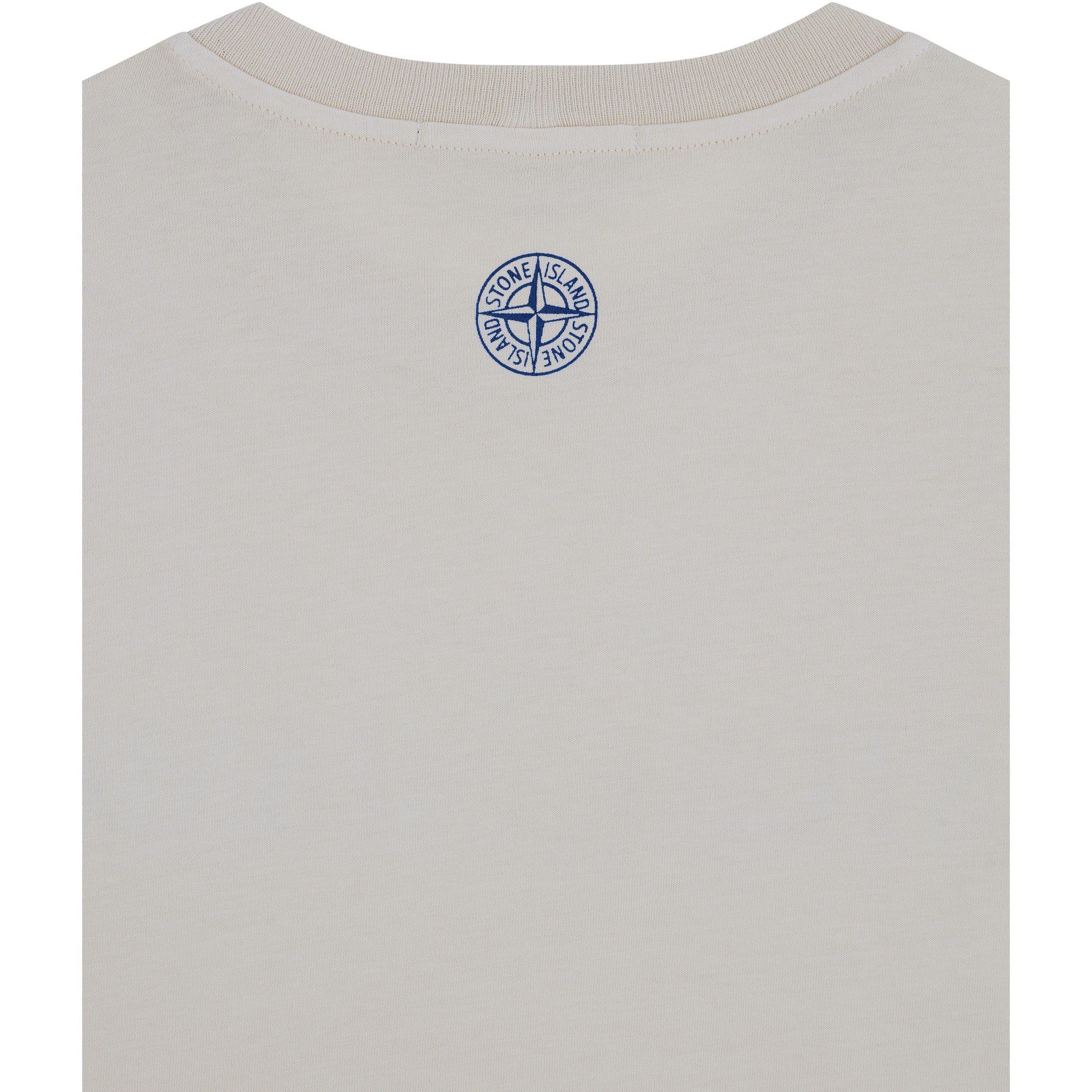 Bianco V0001 - Stone Island - Junior Logo Tshirt - 4