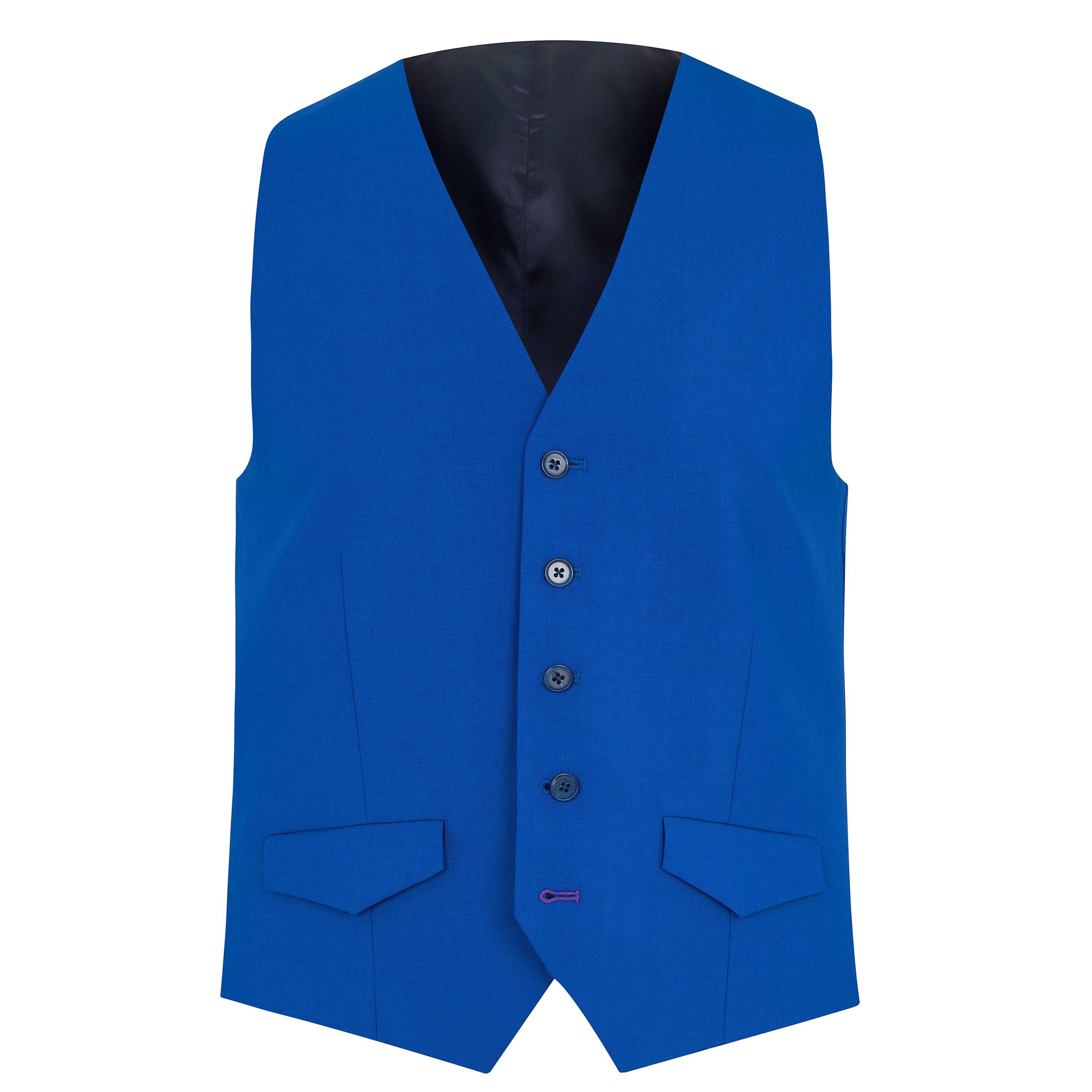 Bright Blue - Without Prejudice - Kilburn Slim Fit Waistcoat - 1