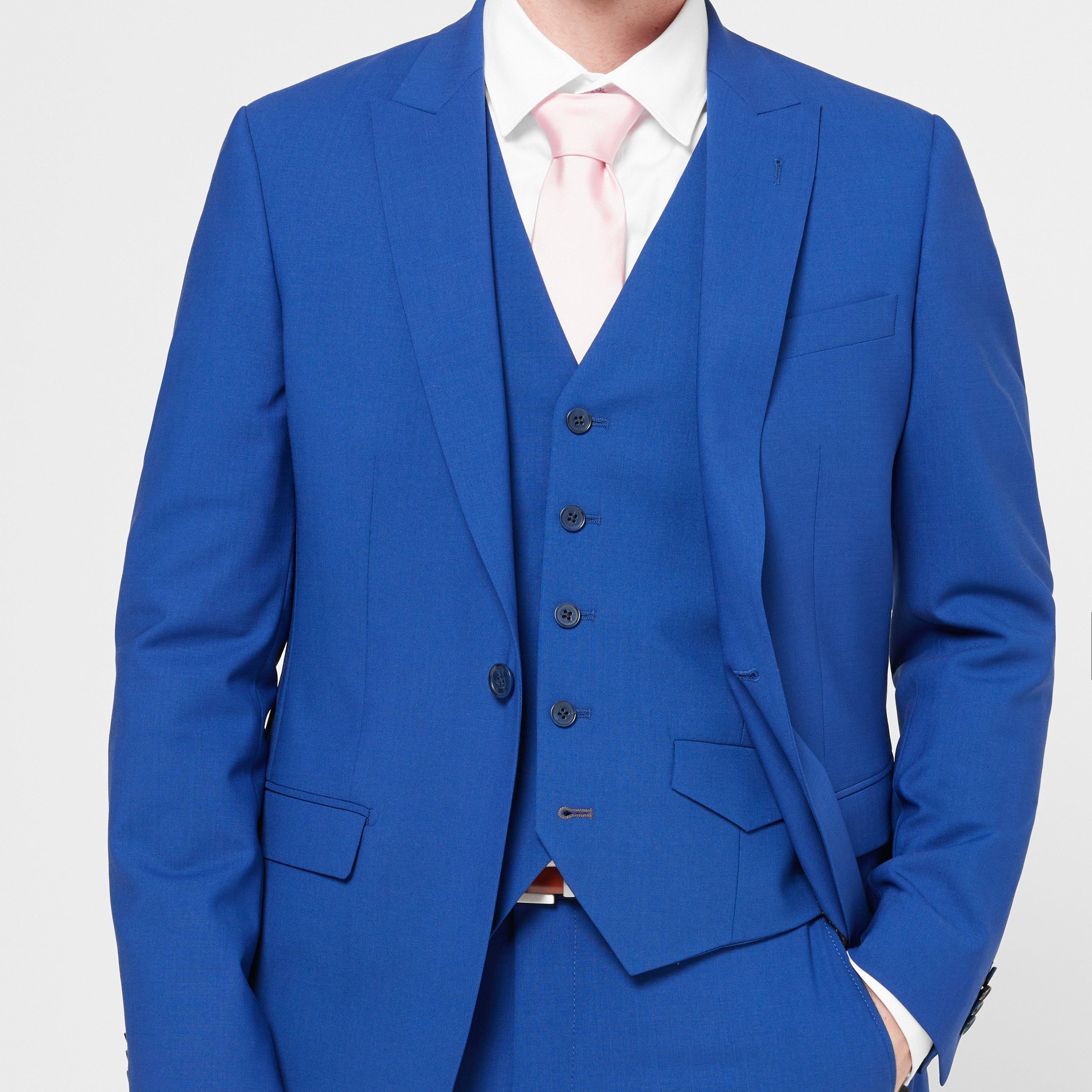 Bright Blue - Without Prejudice - Kilburn Slim Fit Waistcoat - 2