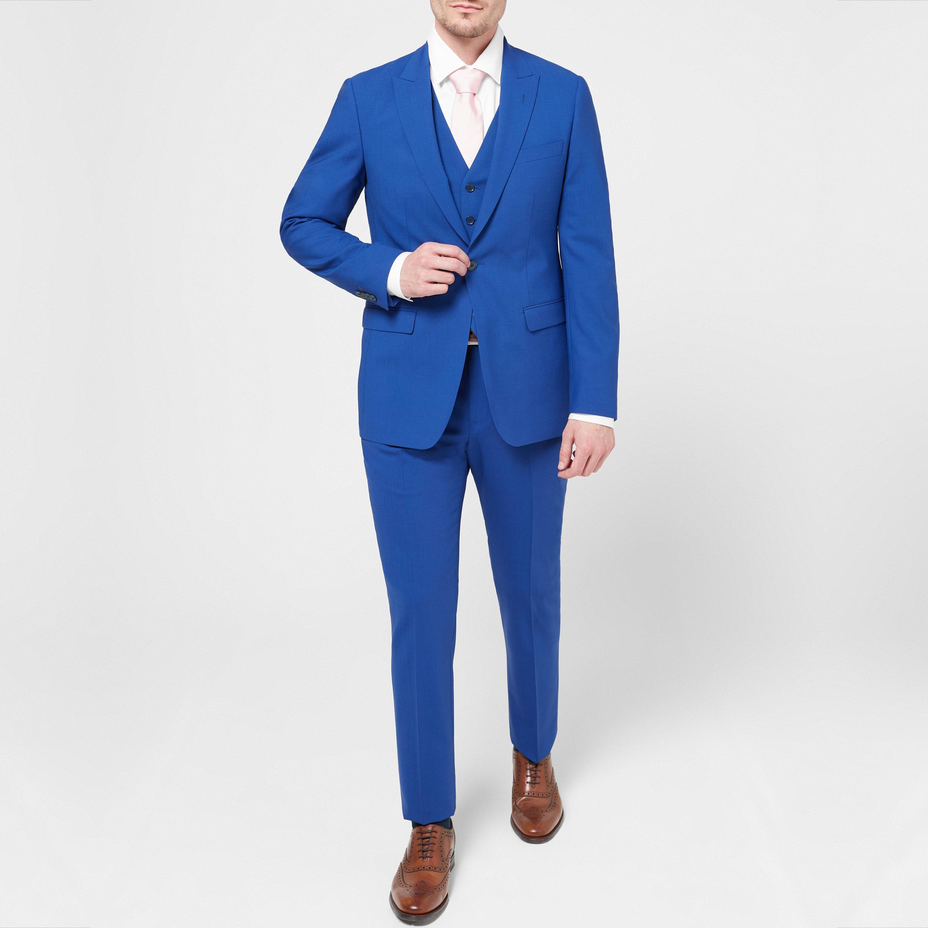 Bright Blue - Without Prejudice - Kilburn Slim Fit Waistcoat - 7