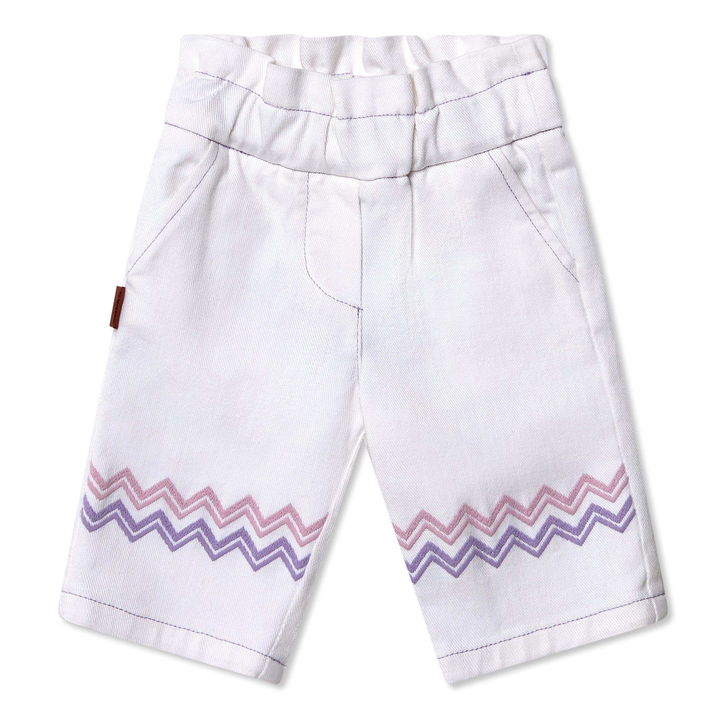 white - Missoni - Kids' Logo Straight Leg Trouser - 1