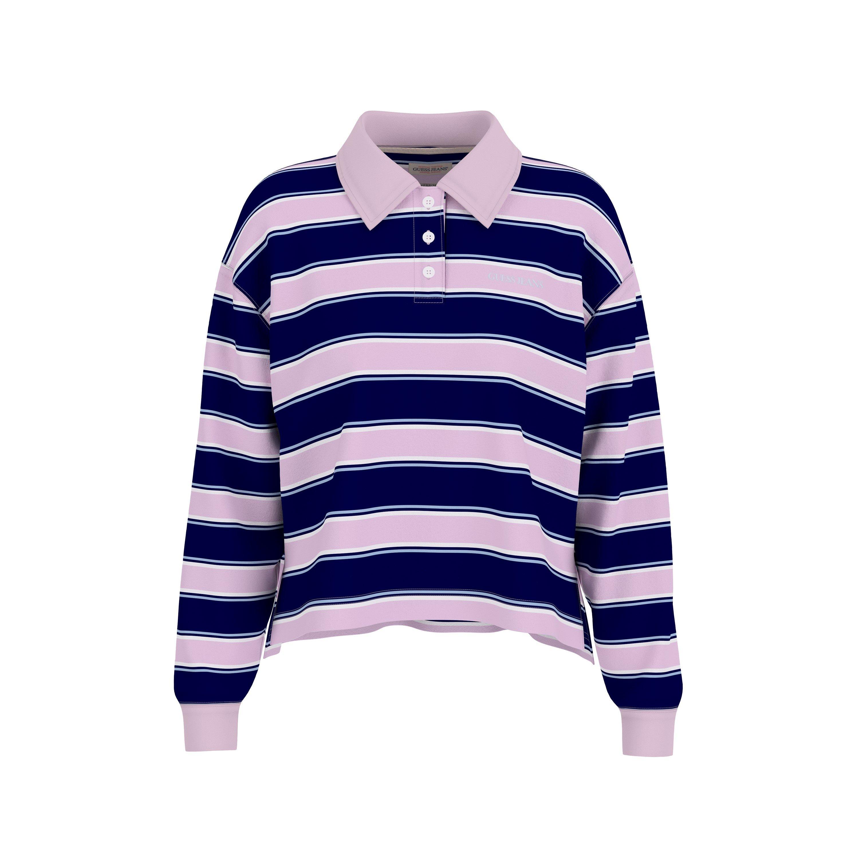 Guess Women's Rugby Polo Shirt - Smr Lilac S40r - 10 (S)