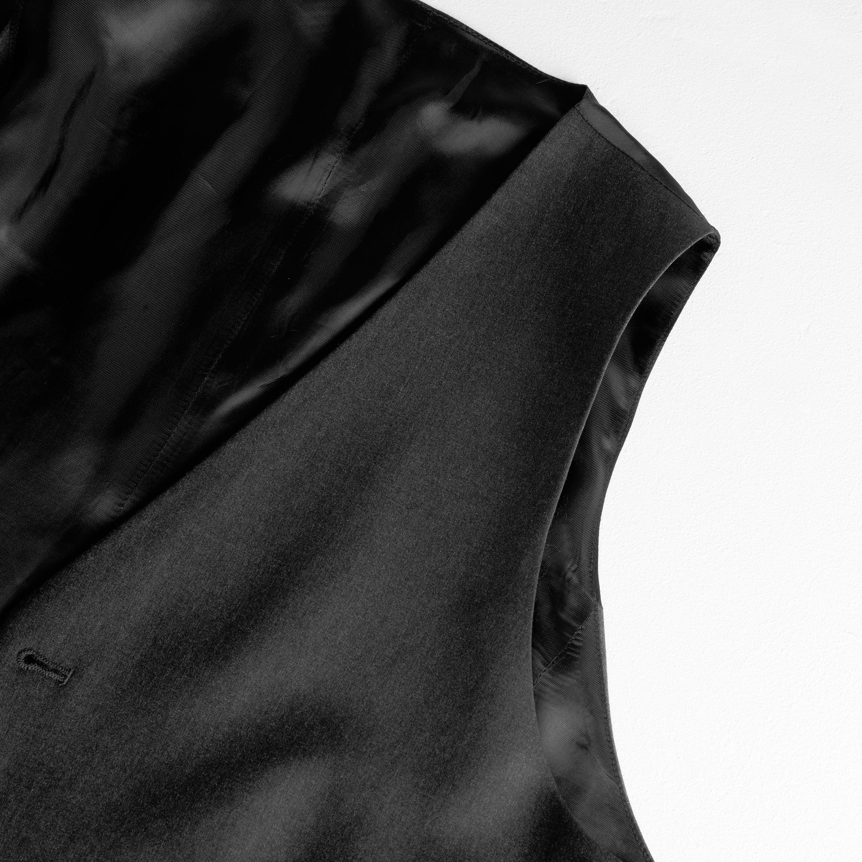 Charcoal - Without Prejudice - Kilburn Charcoal Slim Fit Waistcoat - Italian Fabric - 6