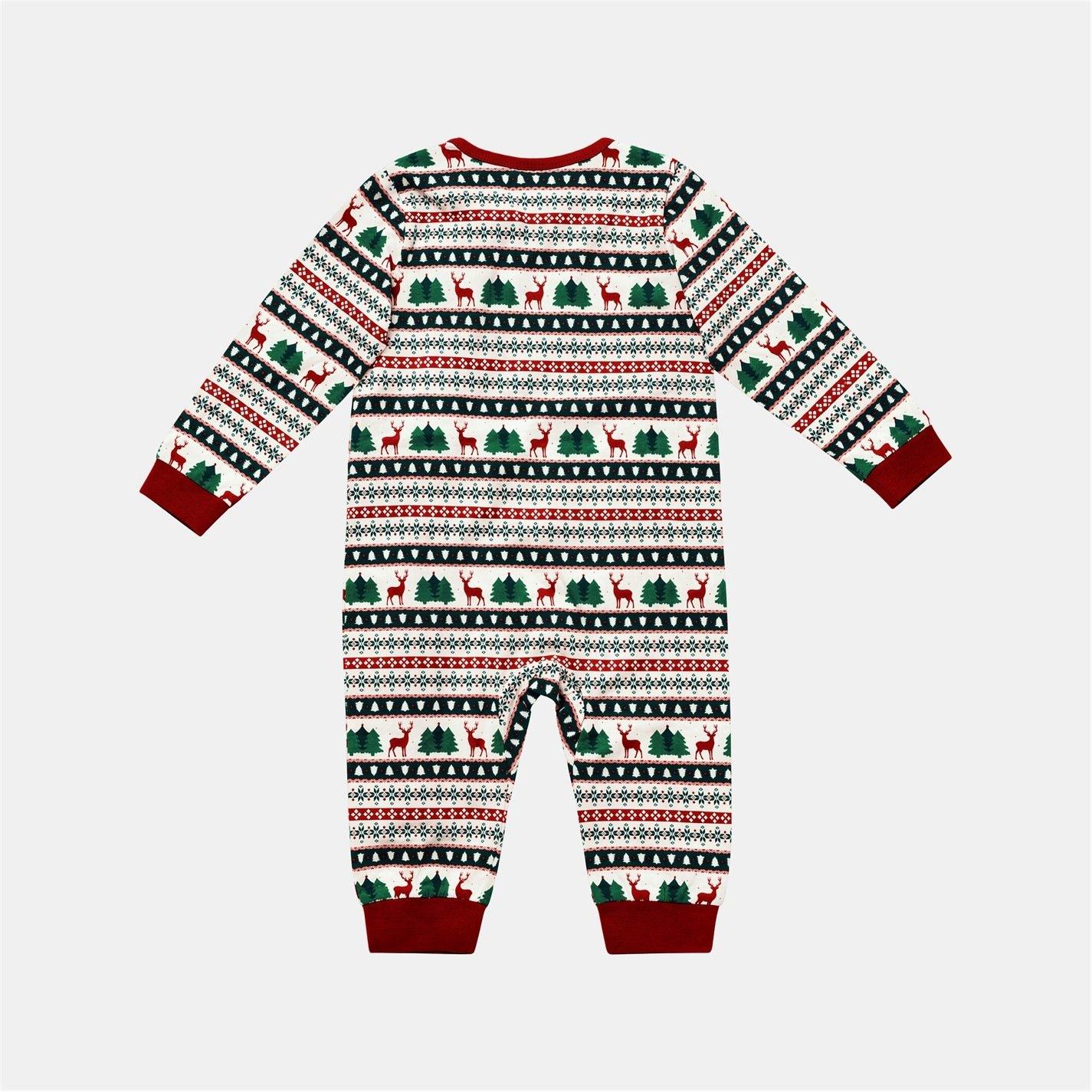 Fairisle - The Spirit Of Christmas - Baby Fairisle Xmas Family Cotton Sleepsuit - 2