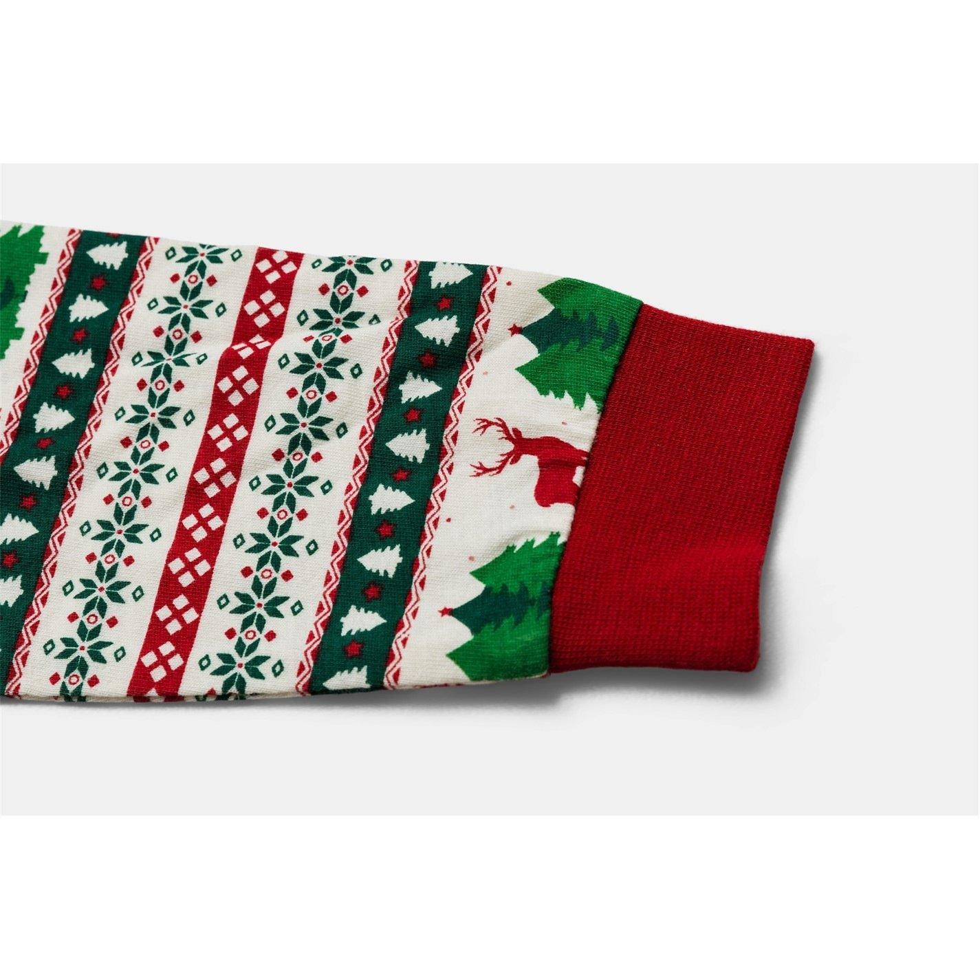 Fairisle - The Spirit Of Christmas - Baby Fairisle Xmas Family Cotton Sleepsuit - 4