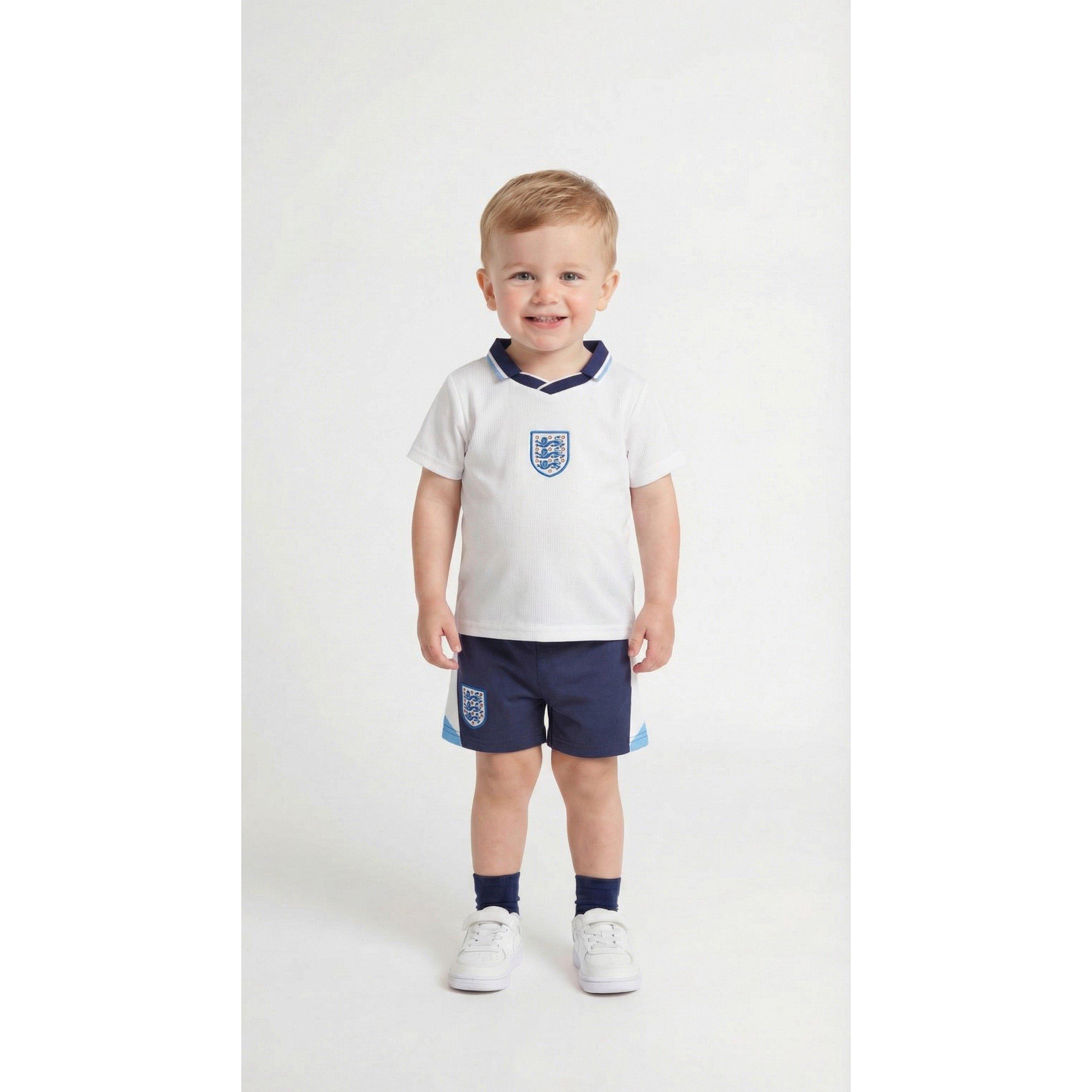1996 Thuis - Team - England 1996 Retro Home Tee & Short Set - 3