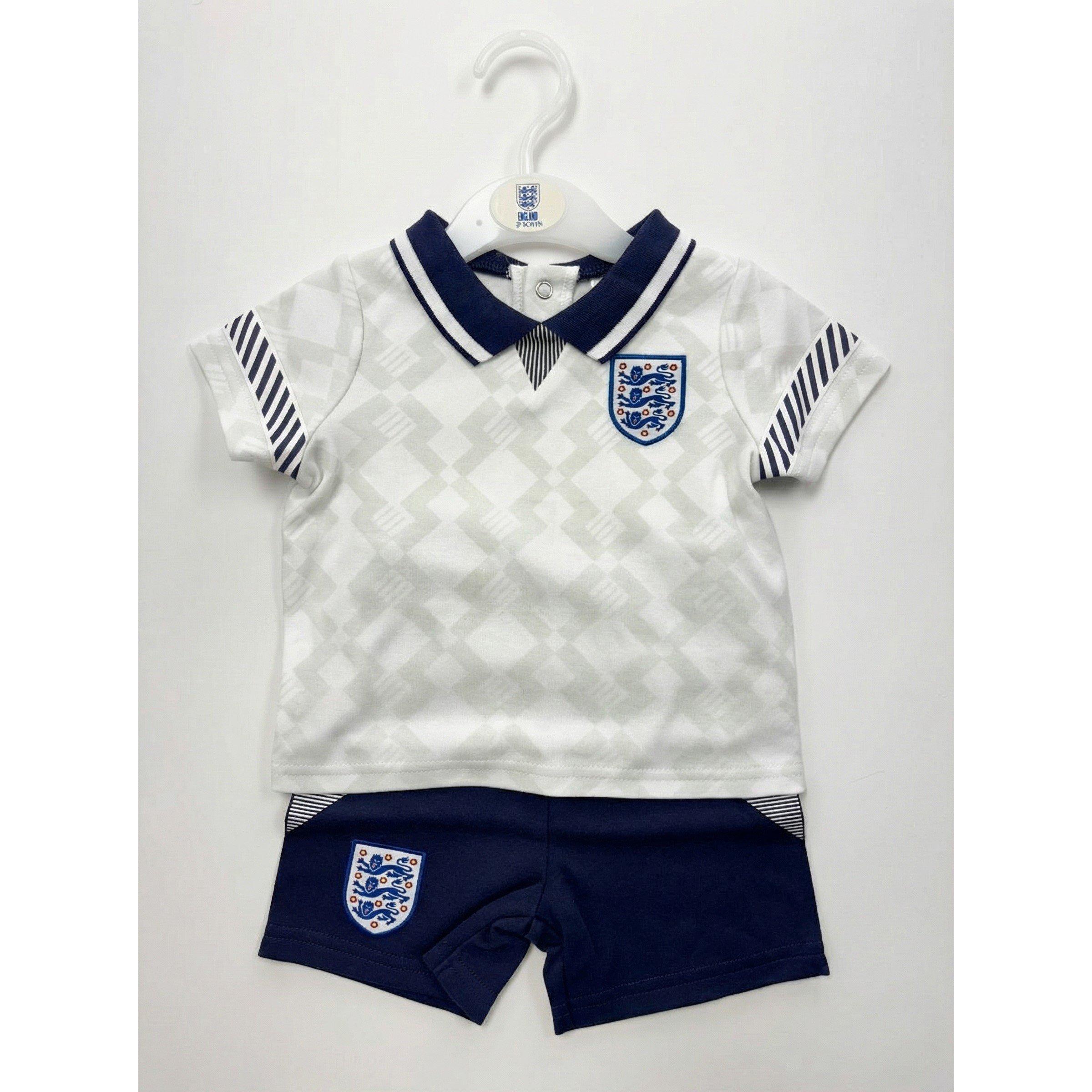 1990 Maison - Team - England 1990 Retro Home Tee & Short - 1