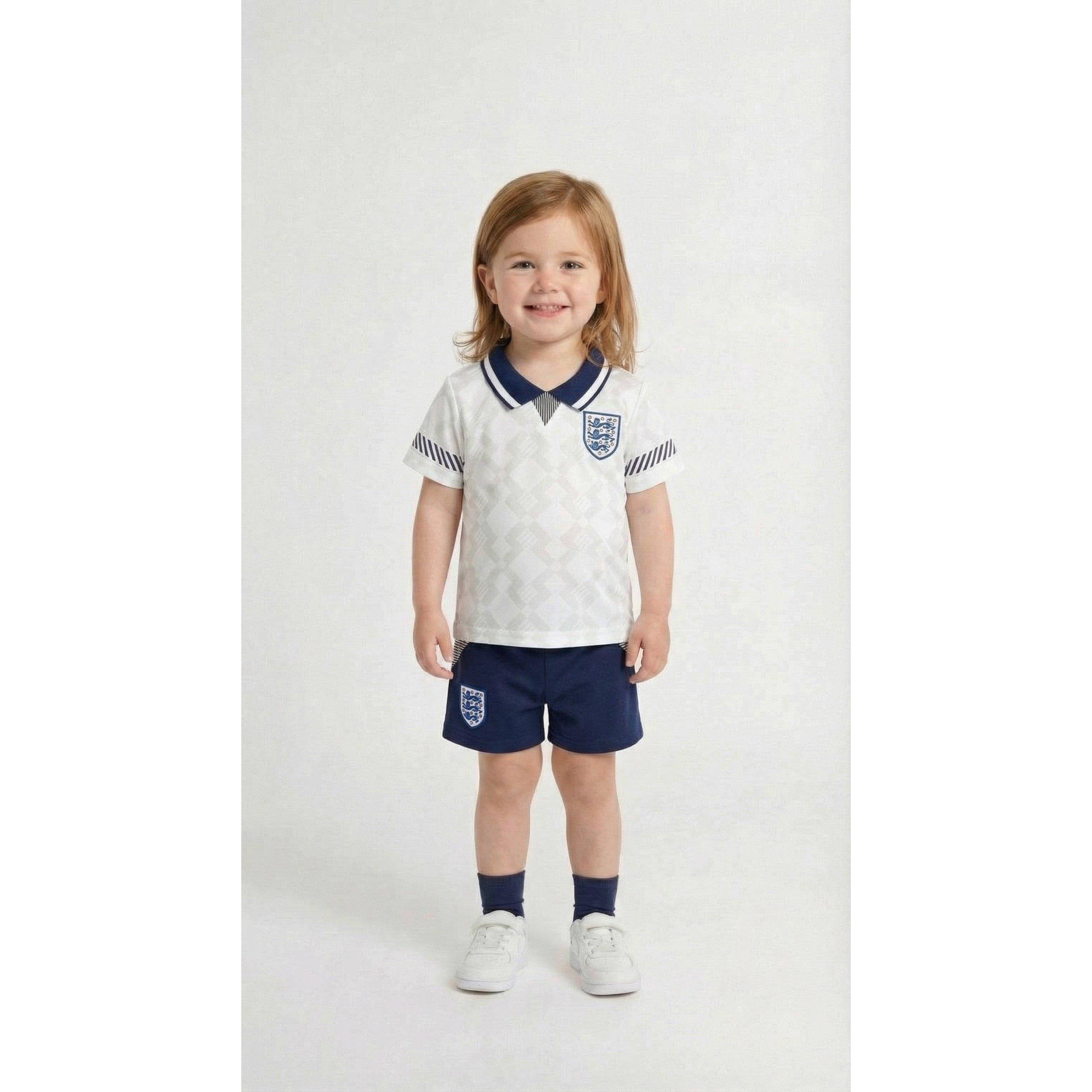 1990 Maison - Team - England 1990 Retro Home Tee & Short - 3