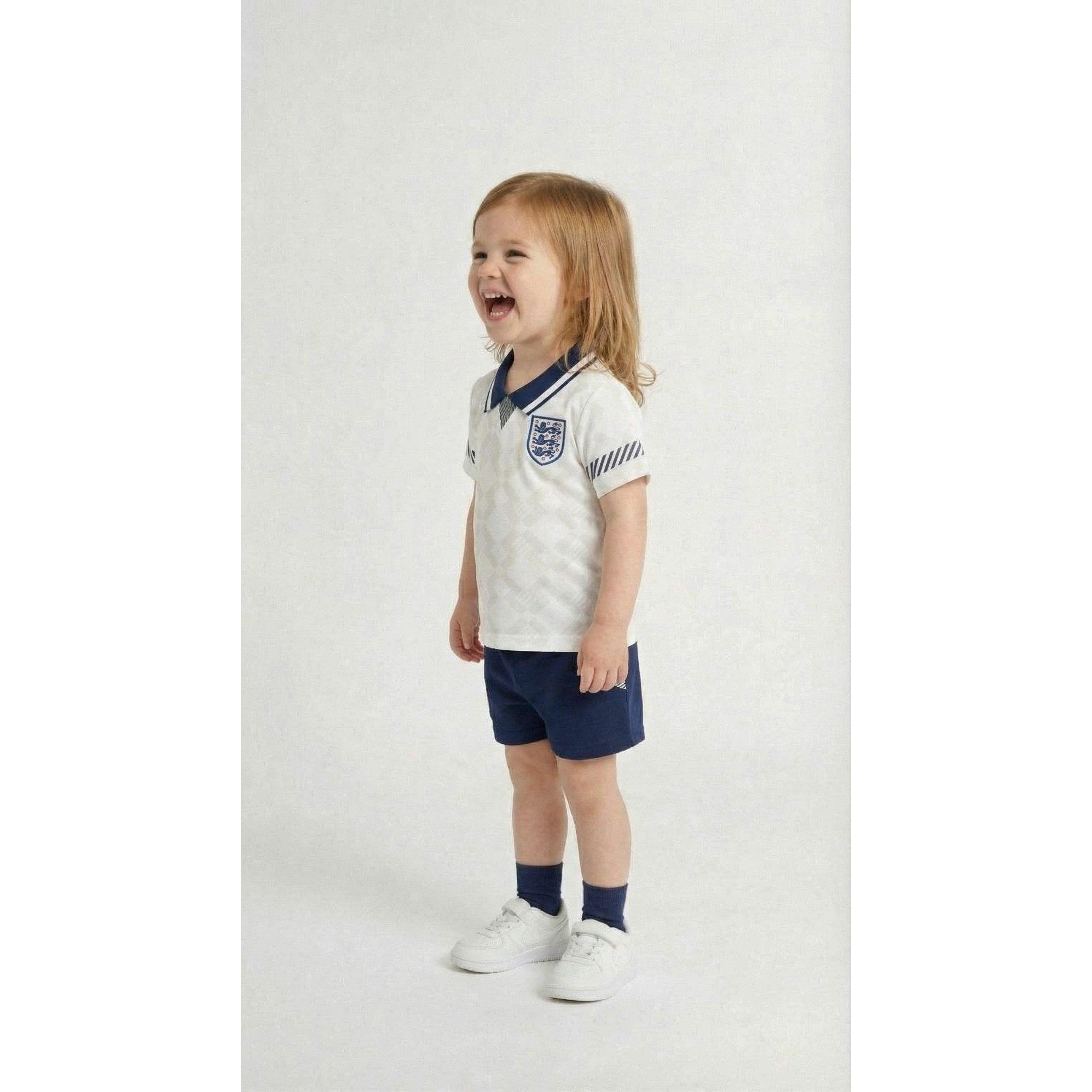 1990 Maison - Team - England 1990 Retro Home Tee & Short - 7