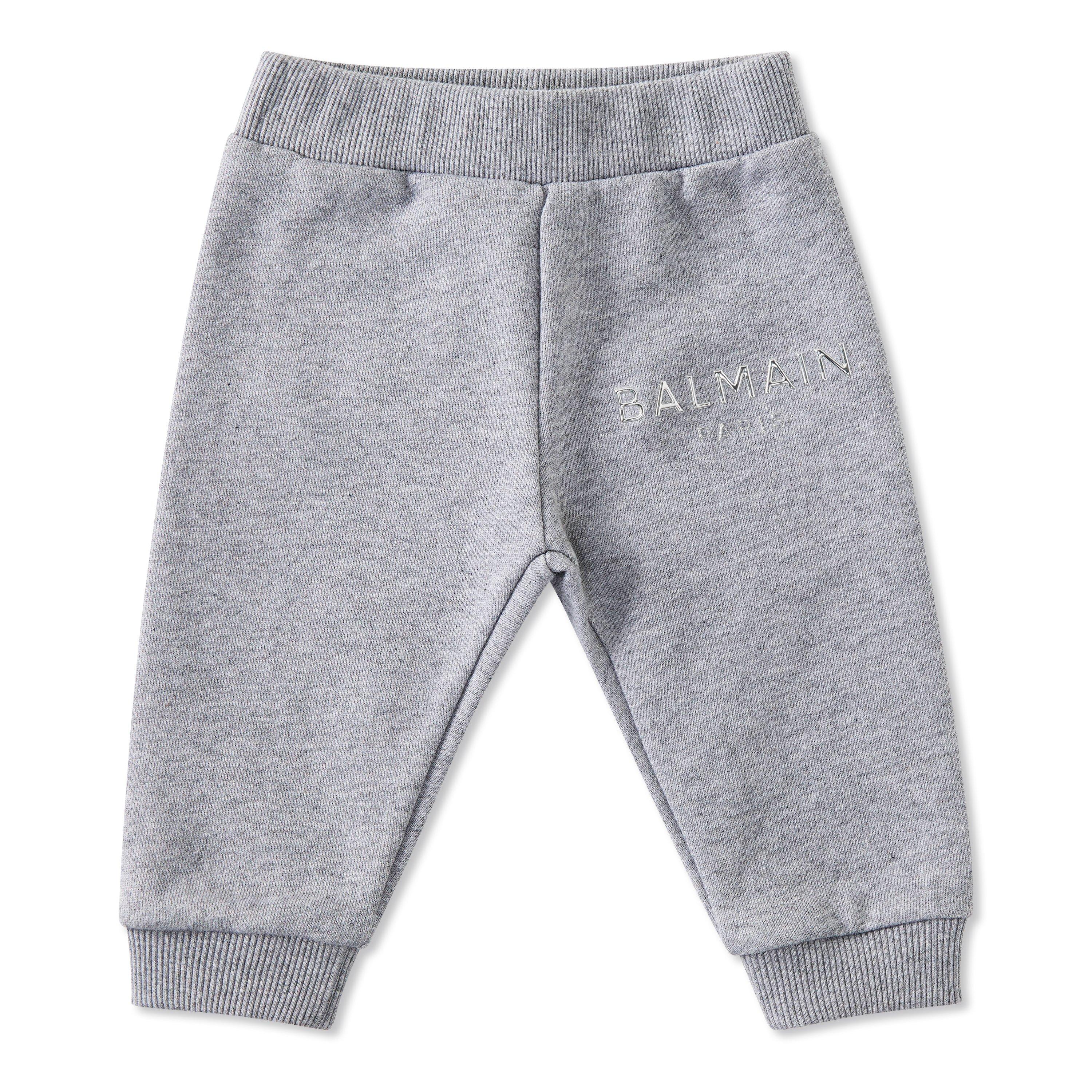 Balmain  Kids Closed Hem Fleece Joggers - Grey - Size 3M