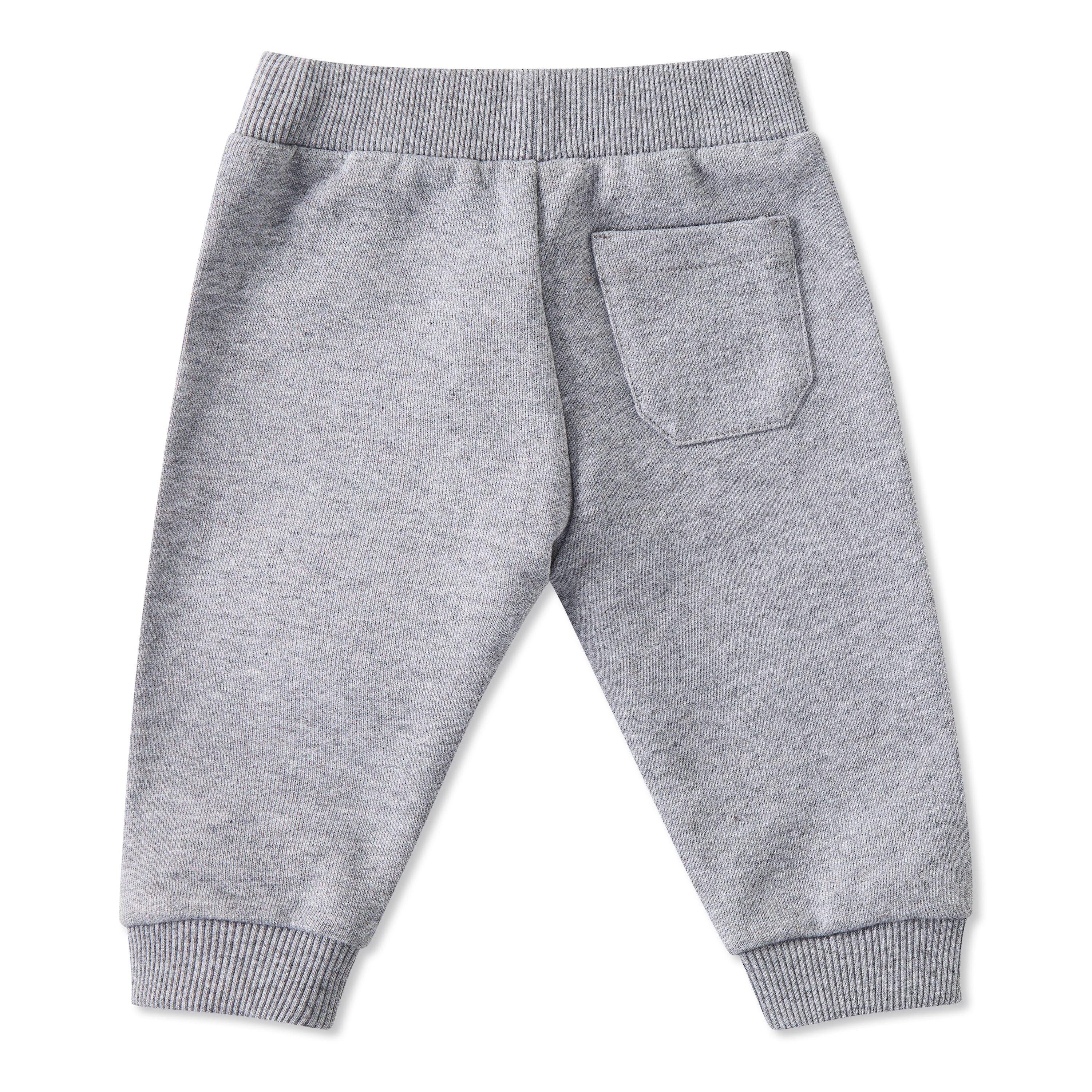 Grey - Balmain - Unisex Kids Closed Hem Fleece Joggers - 2