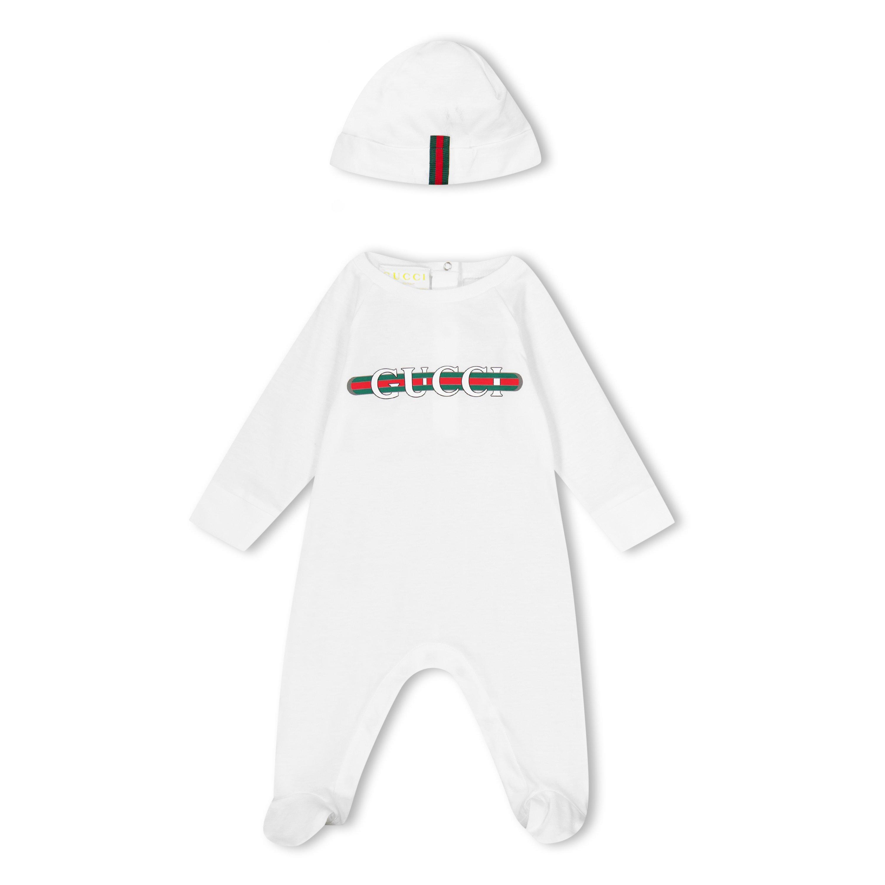 Gucci Gucci Hat+ AIO Set Bb61 - White 9214 - Size 6-9 Mnth