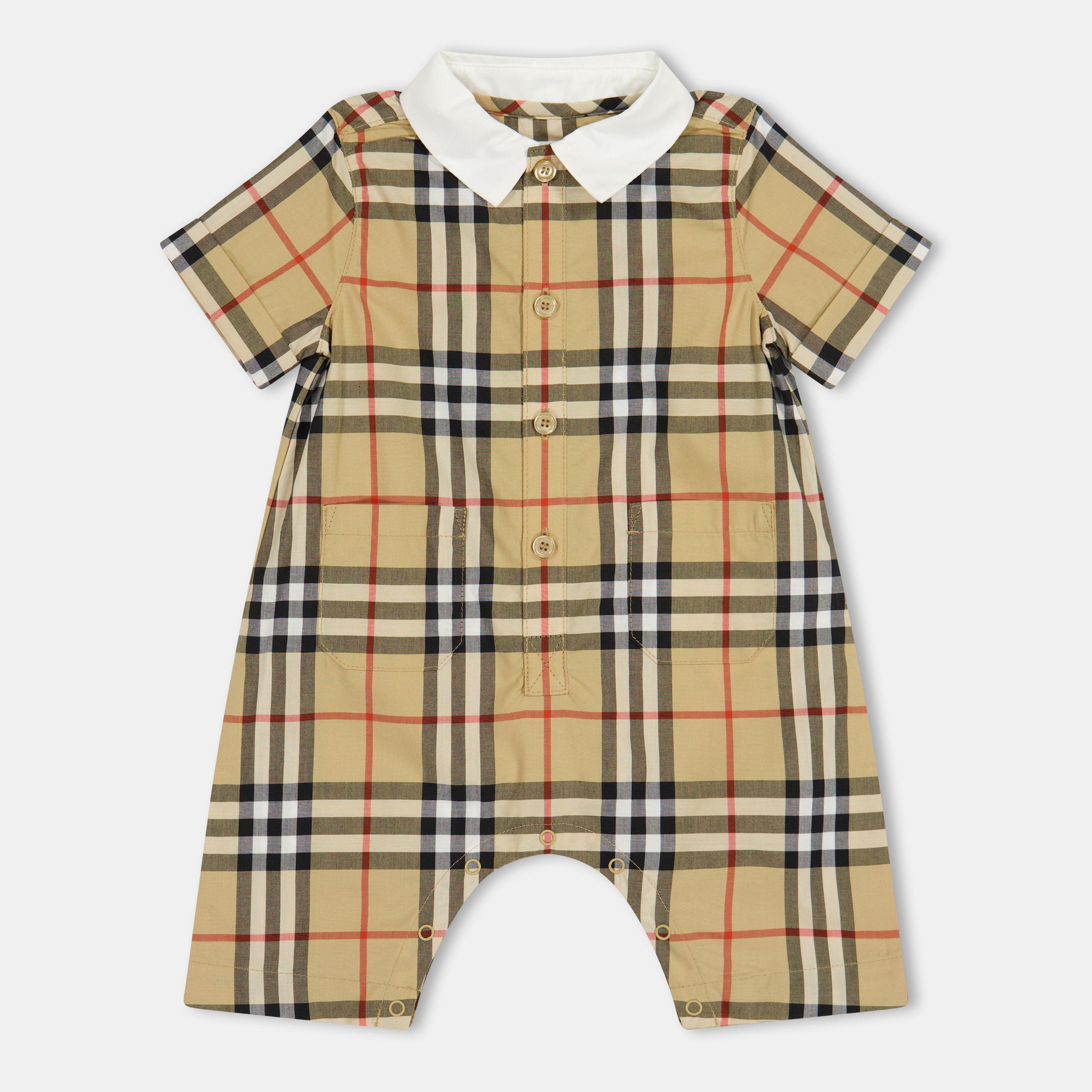 Sand Chk B9368 - Burberry - Unisex Kids' Burb Andreas Chk Onesie - 1