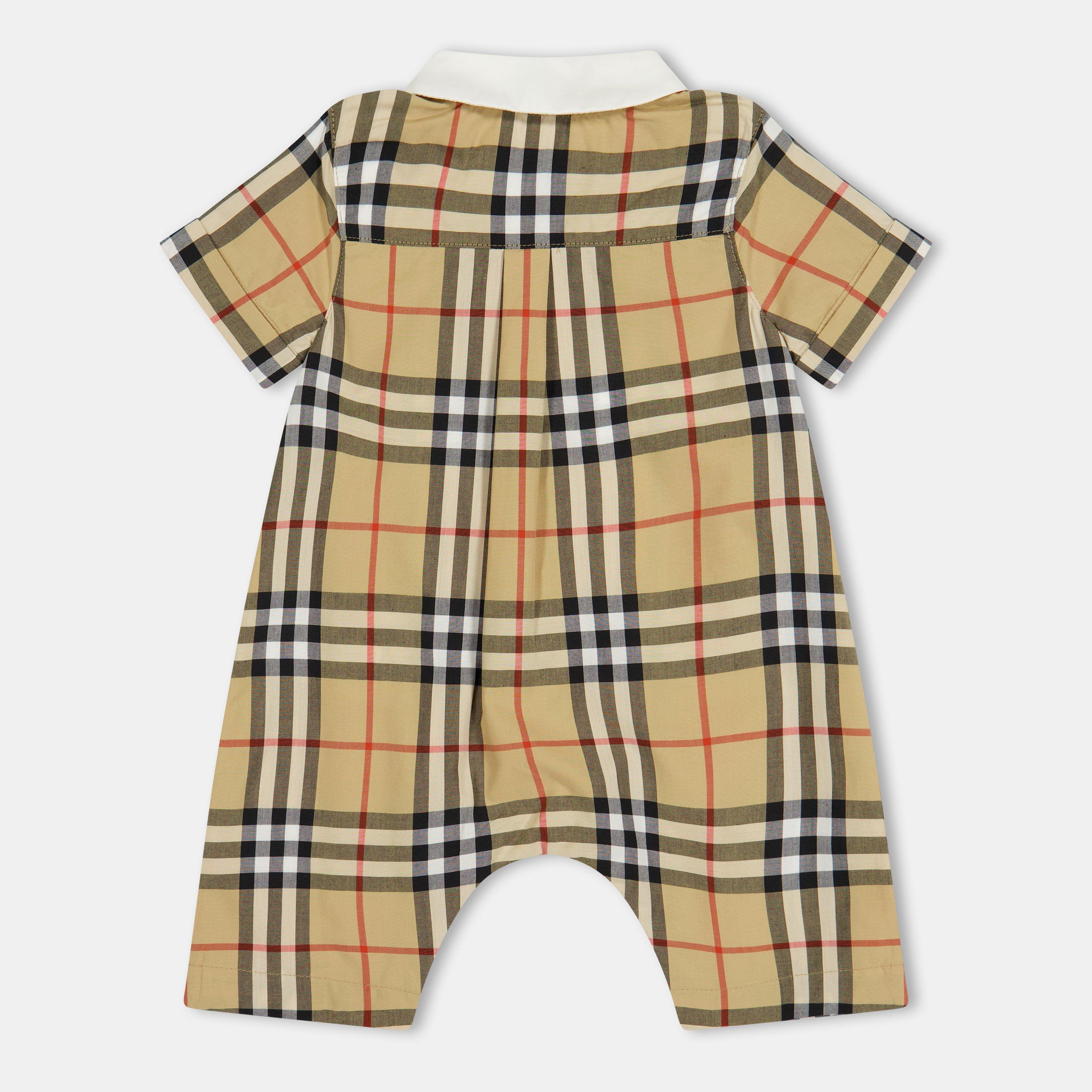 Sand Chk B9368 - Burberry - Unisex Kids' Burb Andreas Chk Onesie - 2
