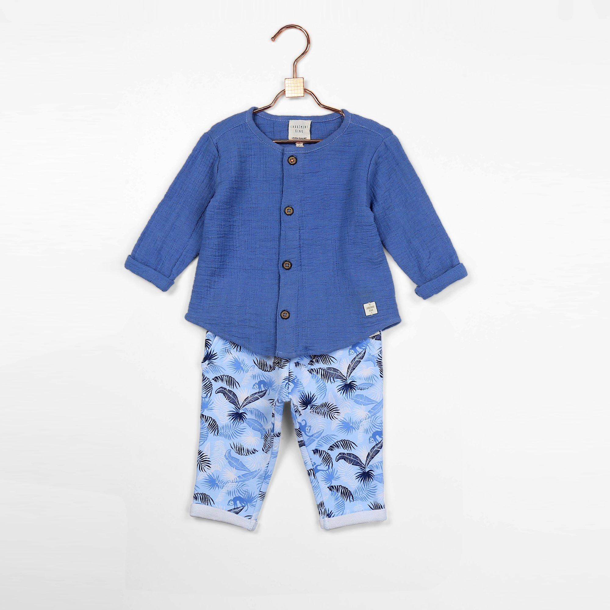 Pale Blue - Carrement Beau - Kids' Straight Leg Trousers - 2