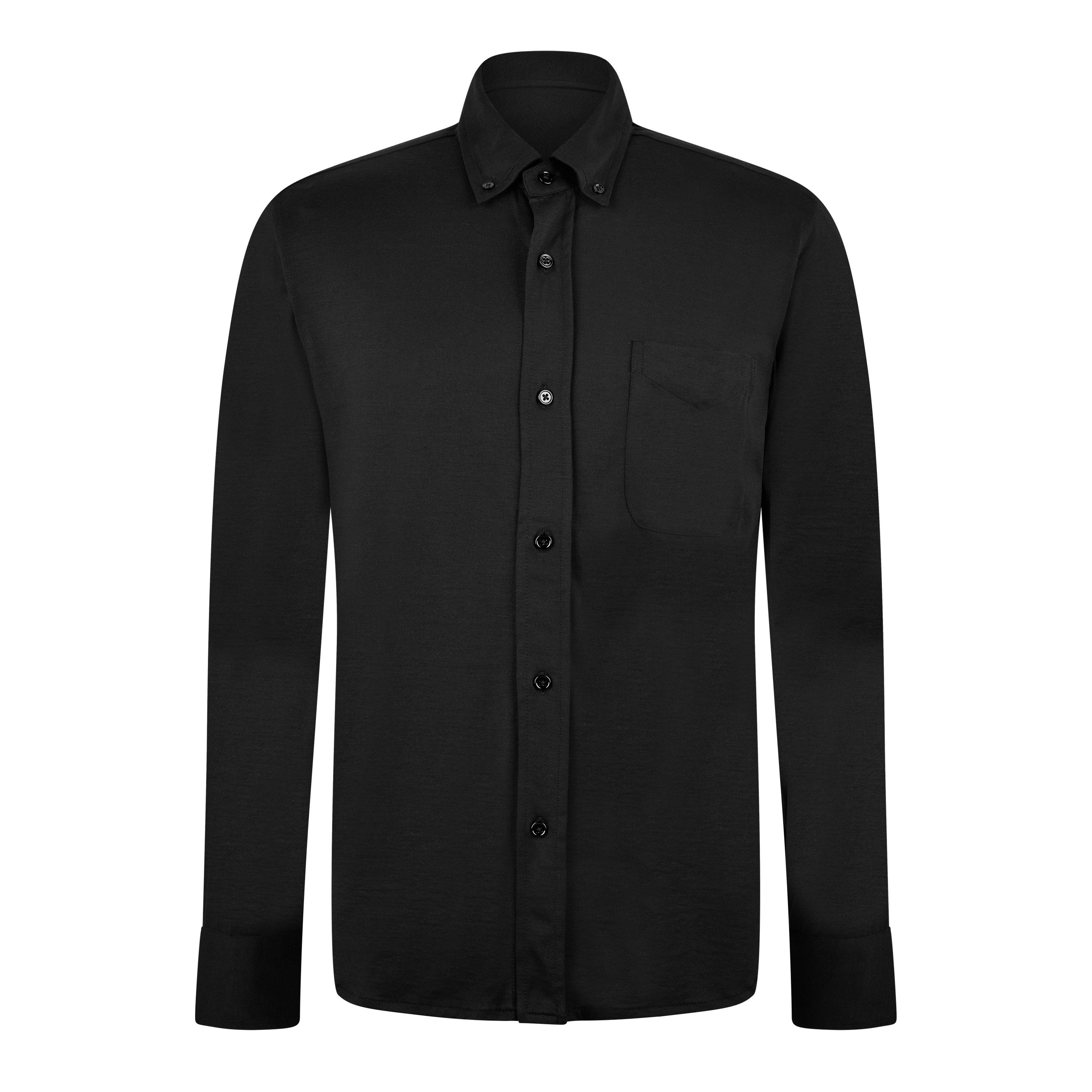 Black - Tom Ford - Silk Button Down Shirt - 1