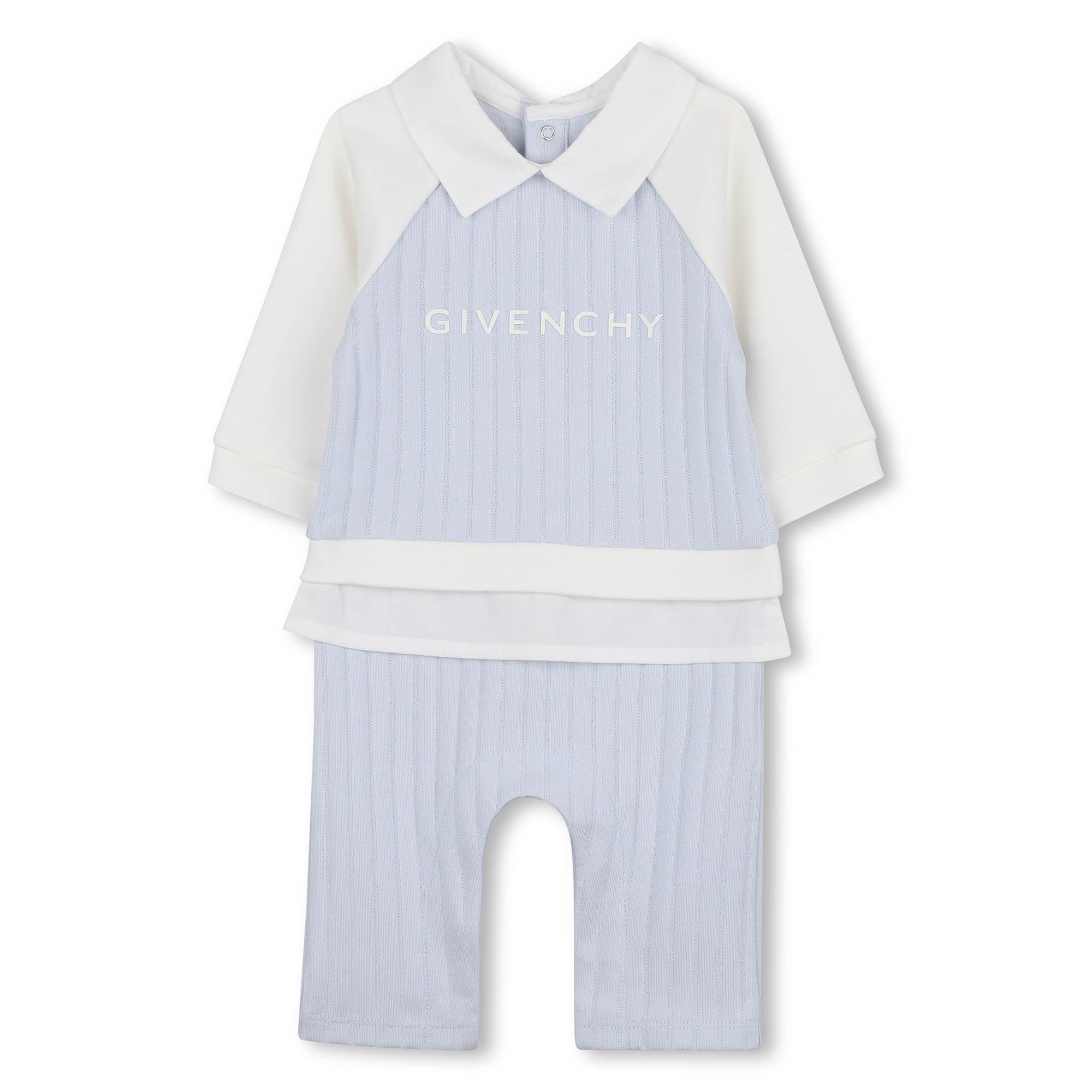 GIVENCHY Kids' GIV Logo Snap Closure Onesie - Blue 771 - Size 9M