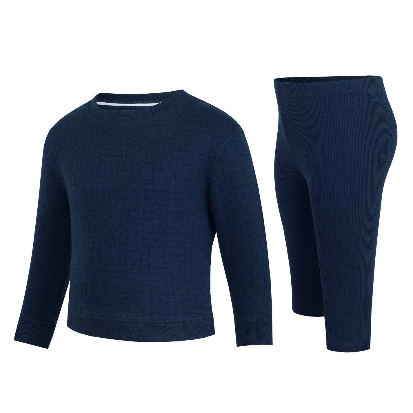 Blueberry - Firetrap - Quilted Crew Tracksuit Babies - 3