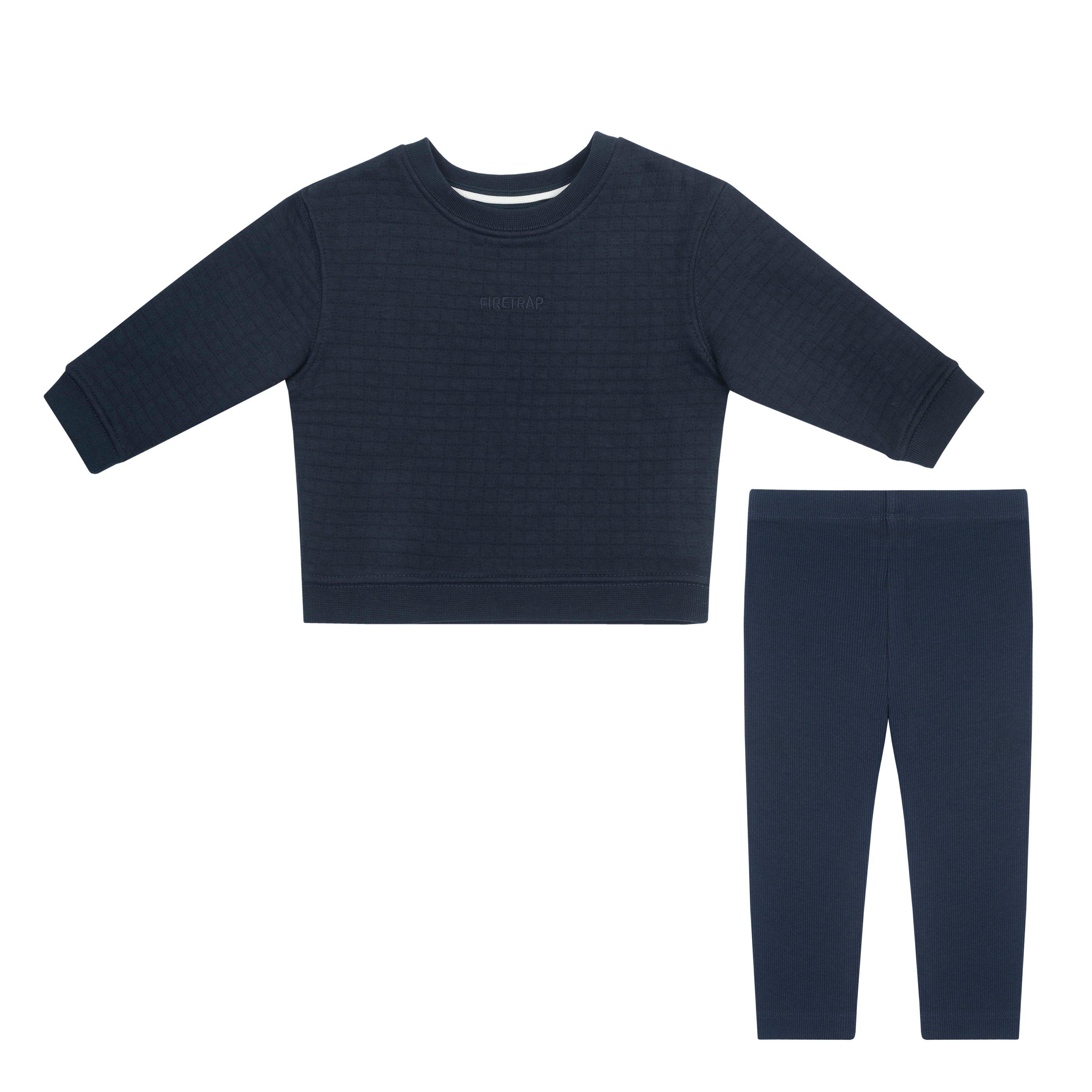Blueberry - Firetrap - Quilted Crew Tracksuit Babies - 10