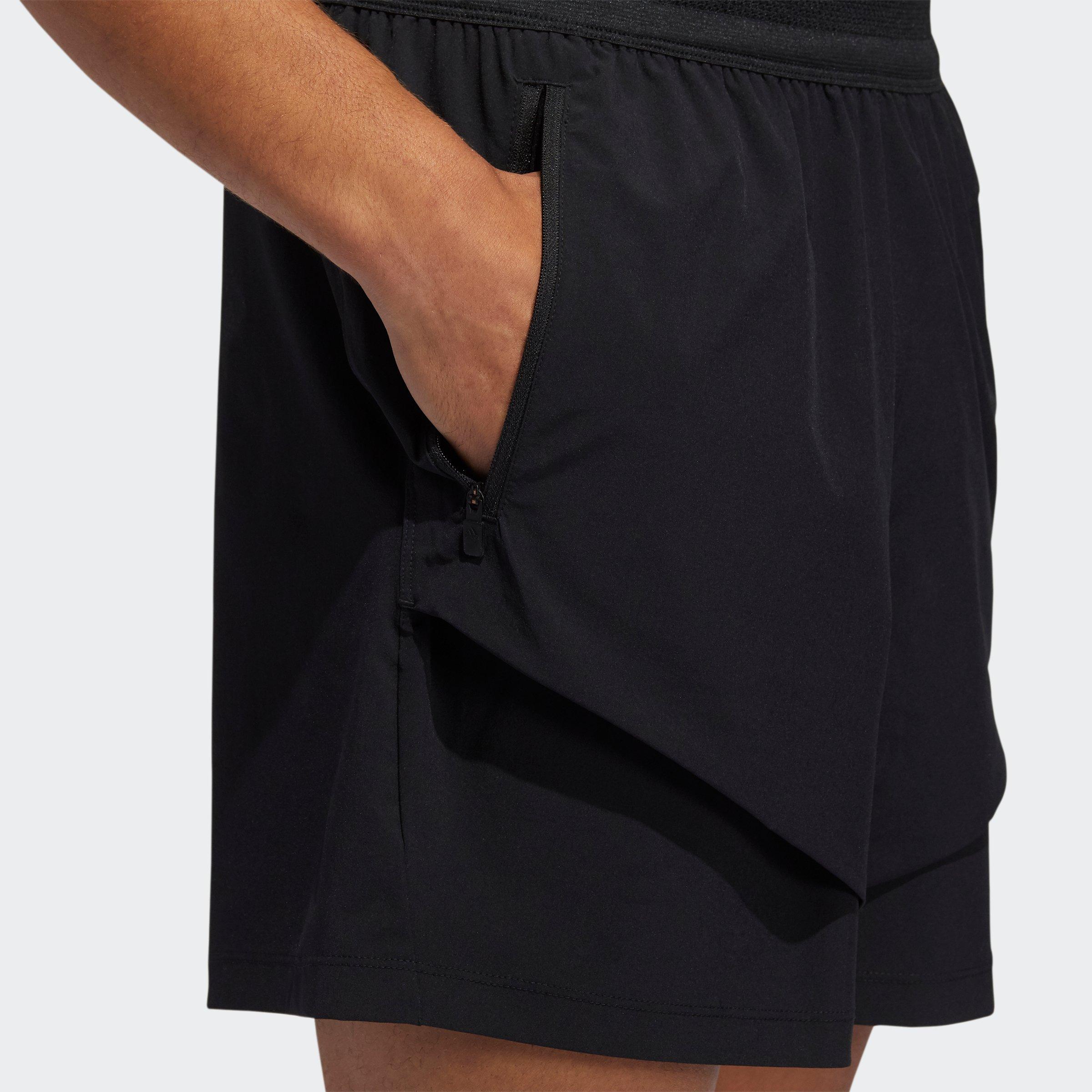 Black - adidas - Studio Tech Shorts Mens - 4