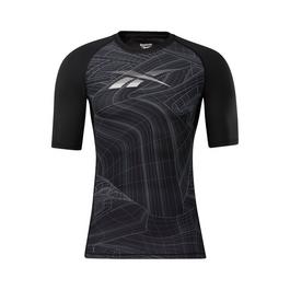 Reebok Compression Printed Short Sleeve Tee male