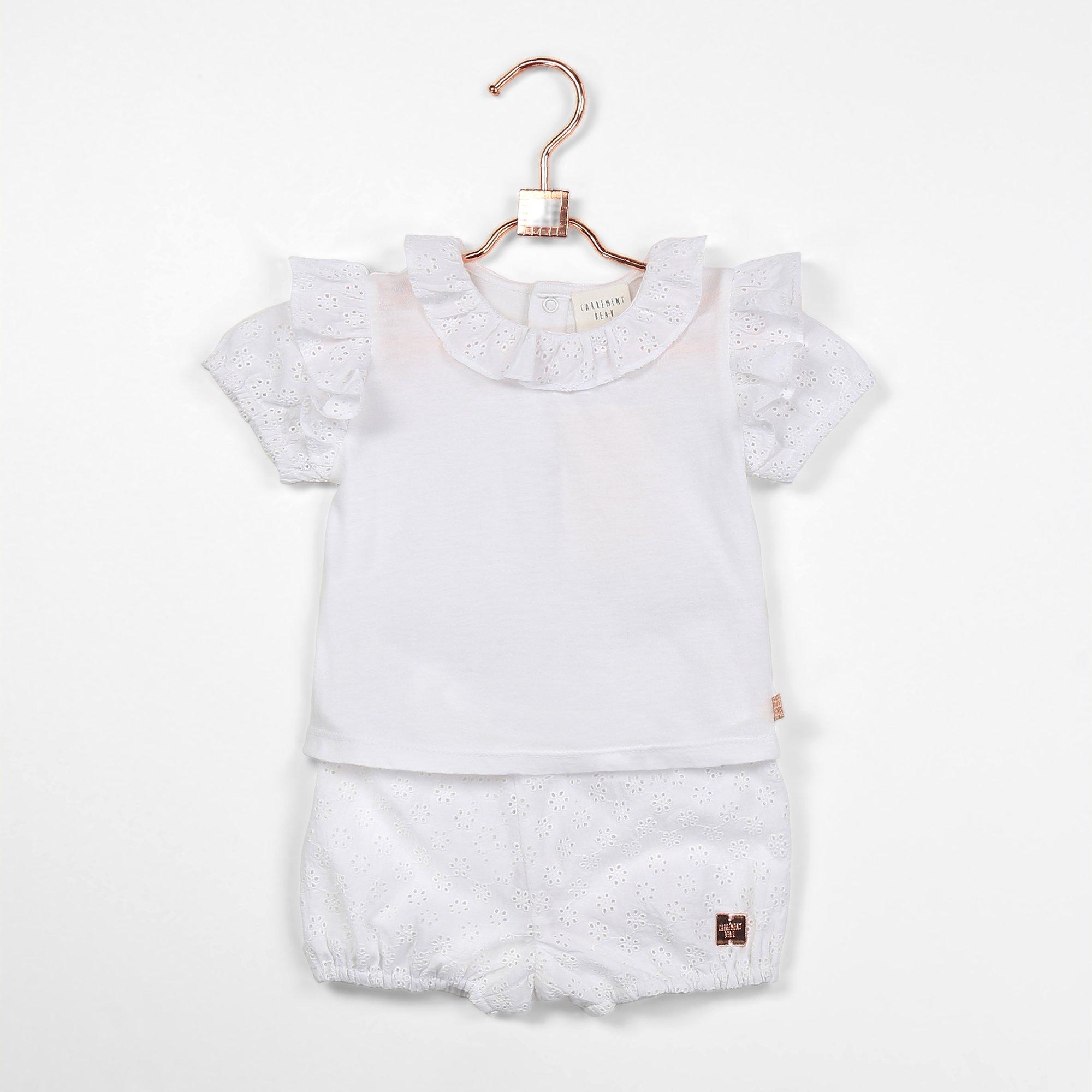 White - Carrement Beau - Kids' Jersey Jogger Shorts - 2