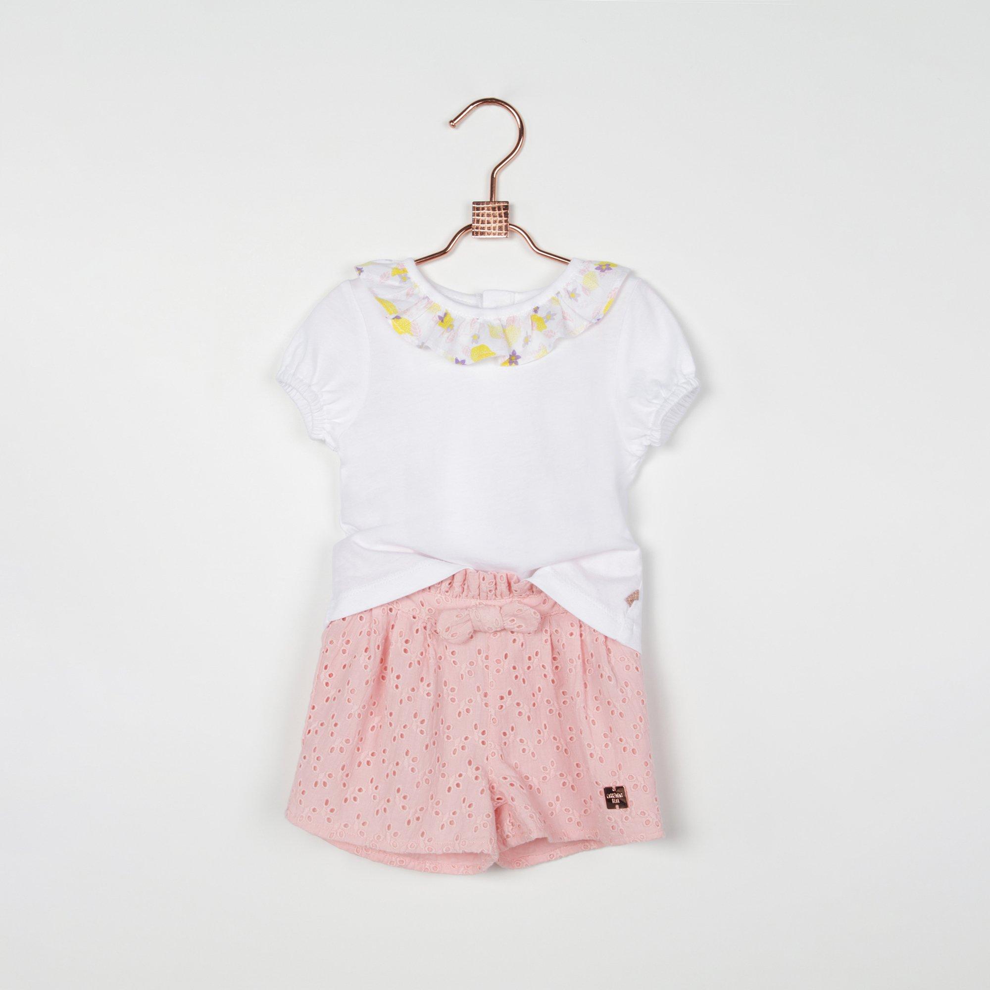 Pink - Carrement Beau - Kids' Jersey Jogger Shorts - 2