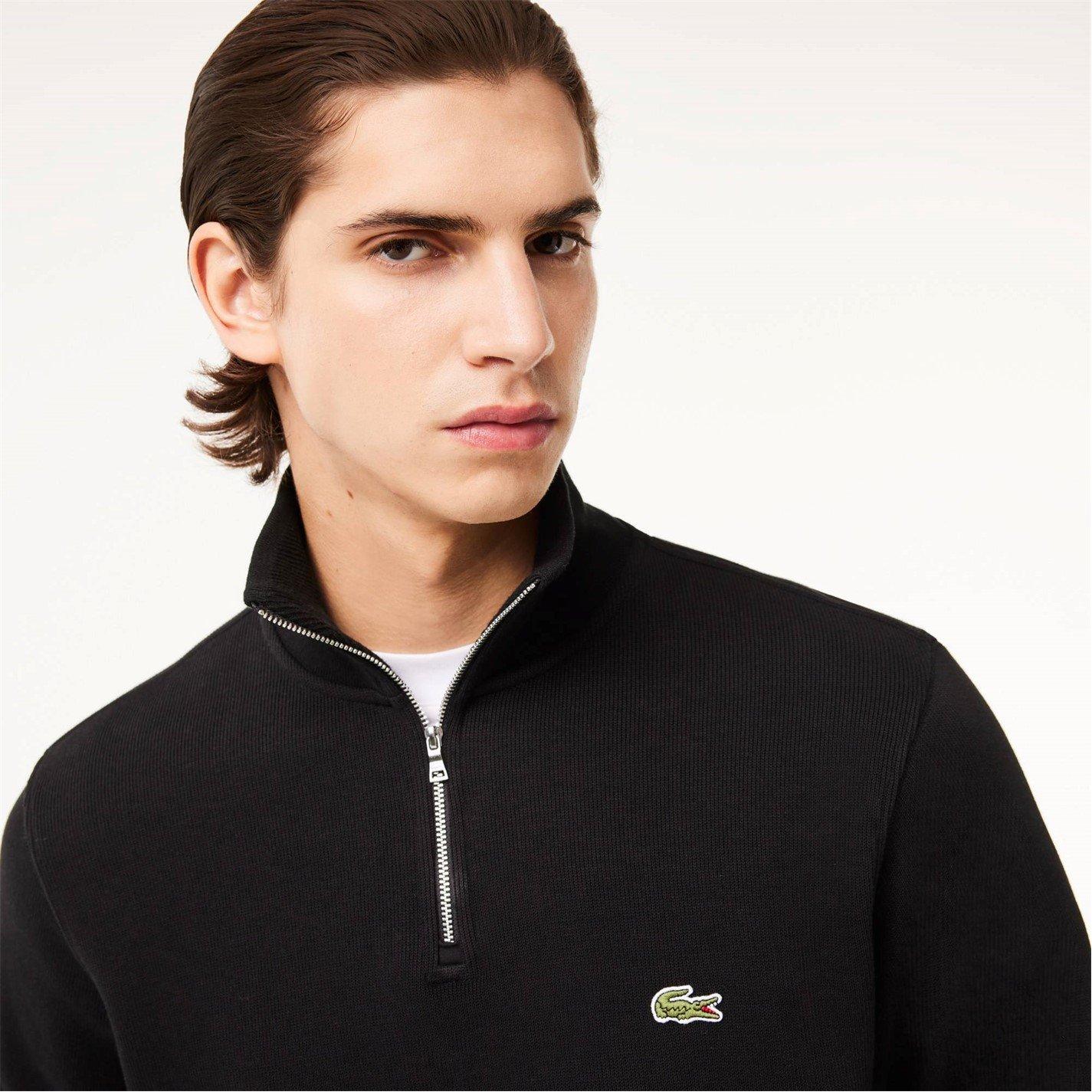 Black 031 - Lacoste - Quarter-Zip Fleece Top - 5