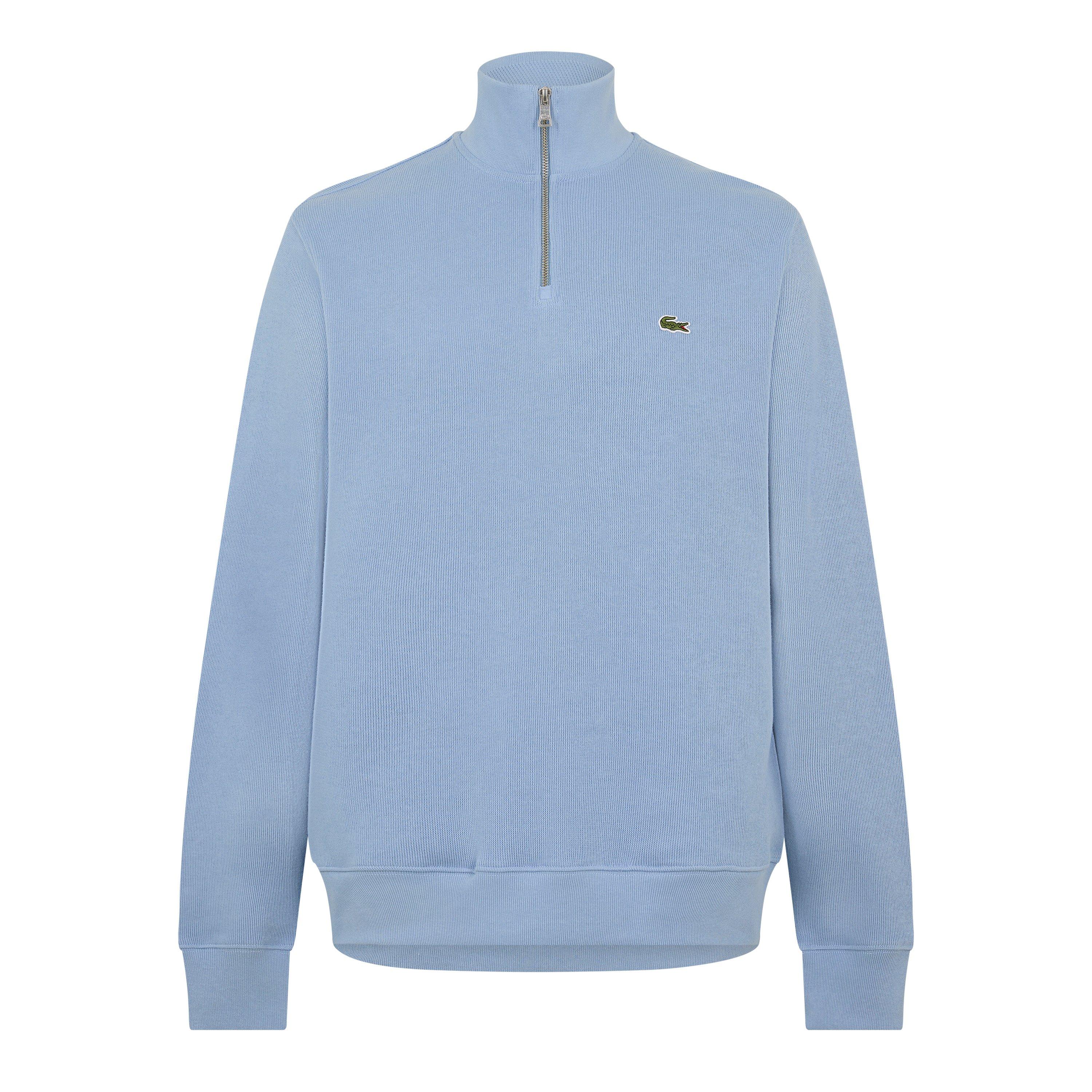 Lacoste Men's Quarter-Zip Fleece Top - Blue AEY - S