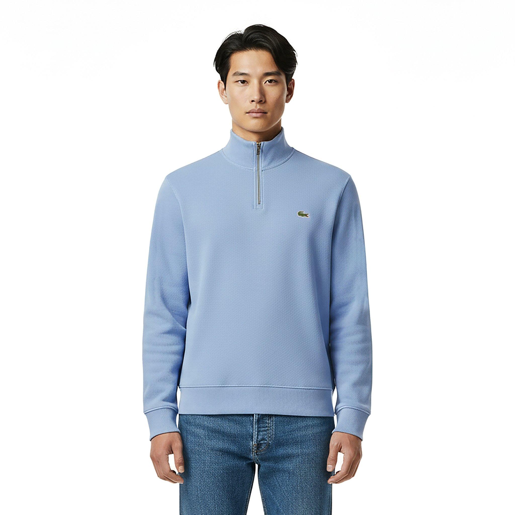 Blue AEY - Lacoste - Men's Quarter-Zip Fleece Top - 3