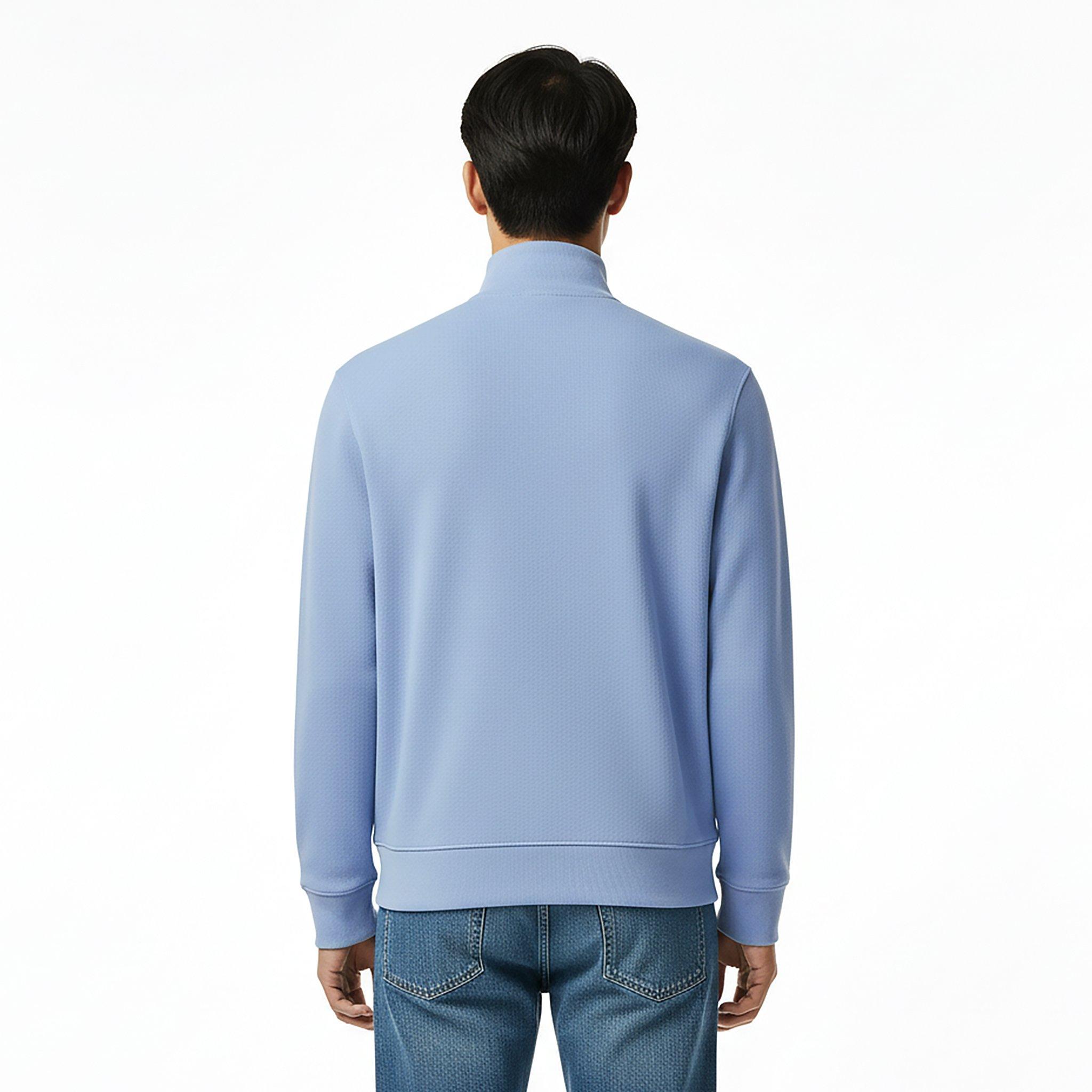 Blue AEY - Lacoste - Men's Quarter-Zip Fleece Top - 4