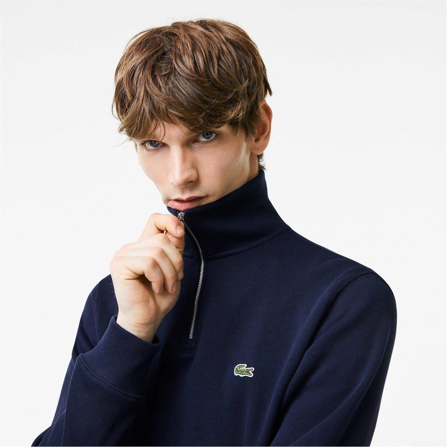 Azul-marinho 166 - Lacoste - Men's Quarter-Zip Fleece Top - 3