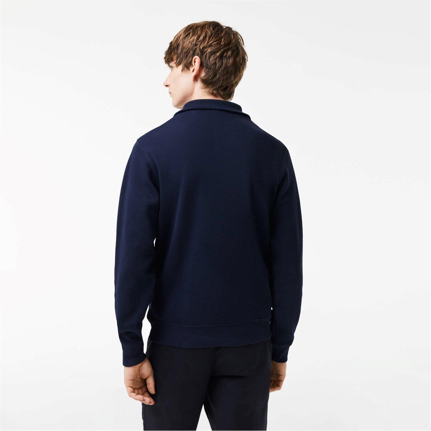 Azul-marinho 166 - Lacoste - Men's Quarter-Zip Fleece Top - 4
