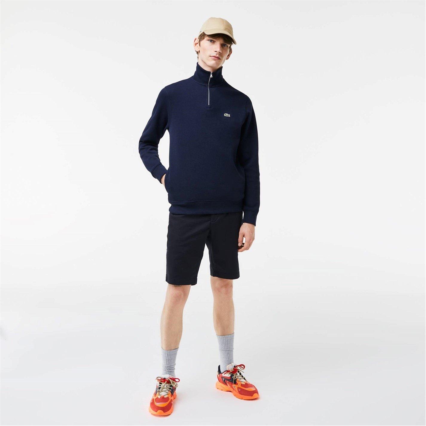 Azul-marinho 166 - Lacoste - Men's Quarter-Zip Fleece Top - 6