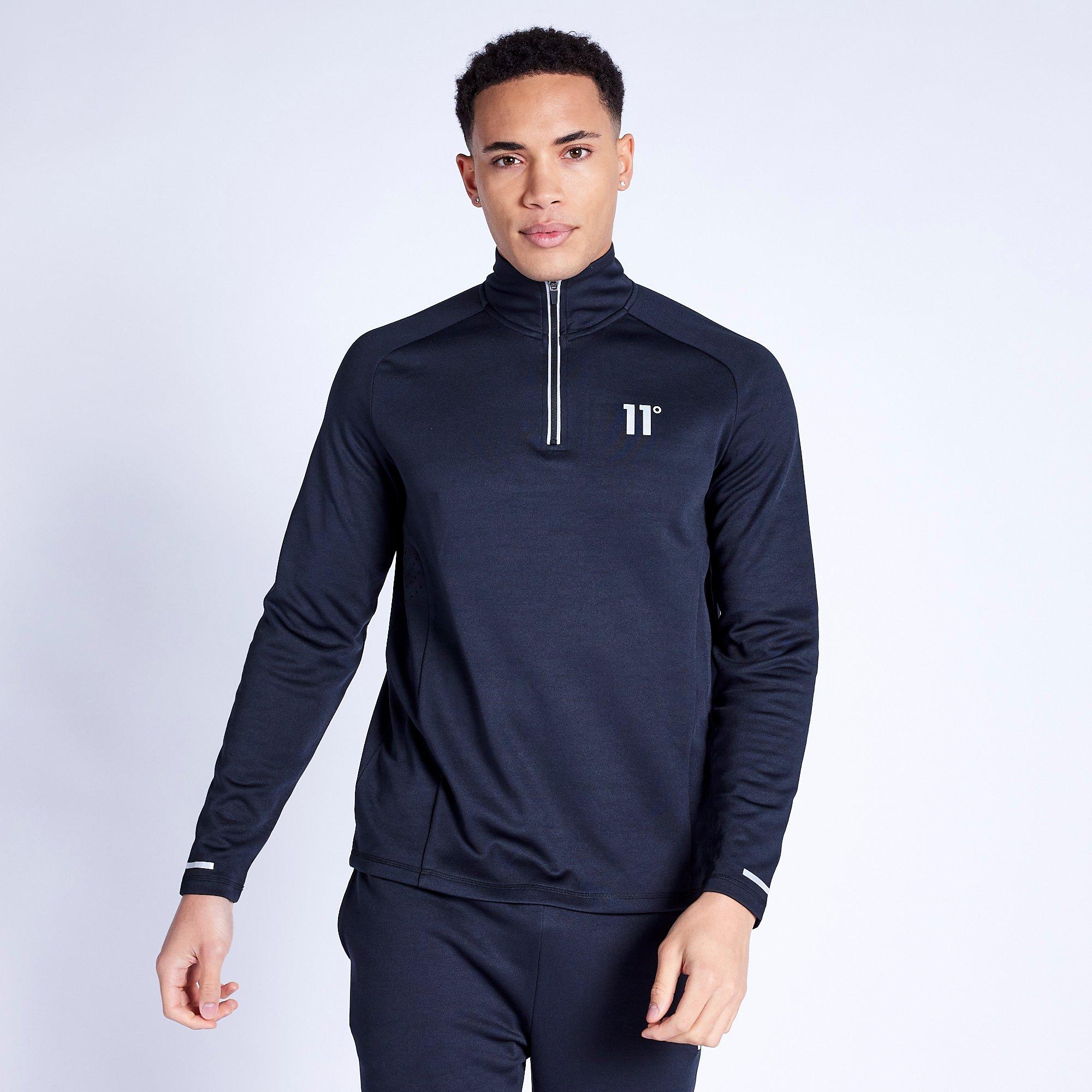 Black - 11 Degrees - Oxygen Quarter Zip Top - Black - 1