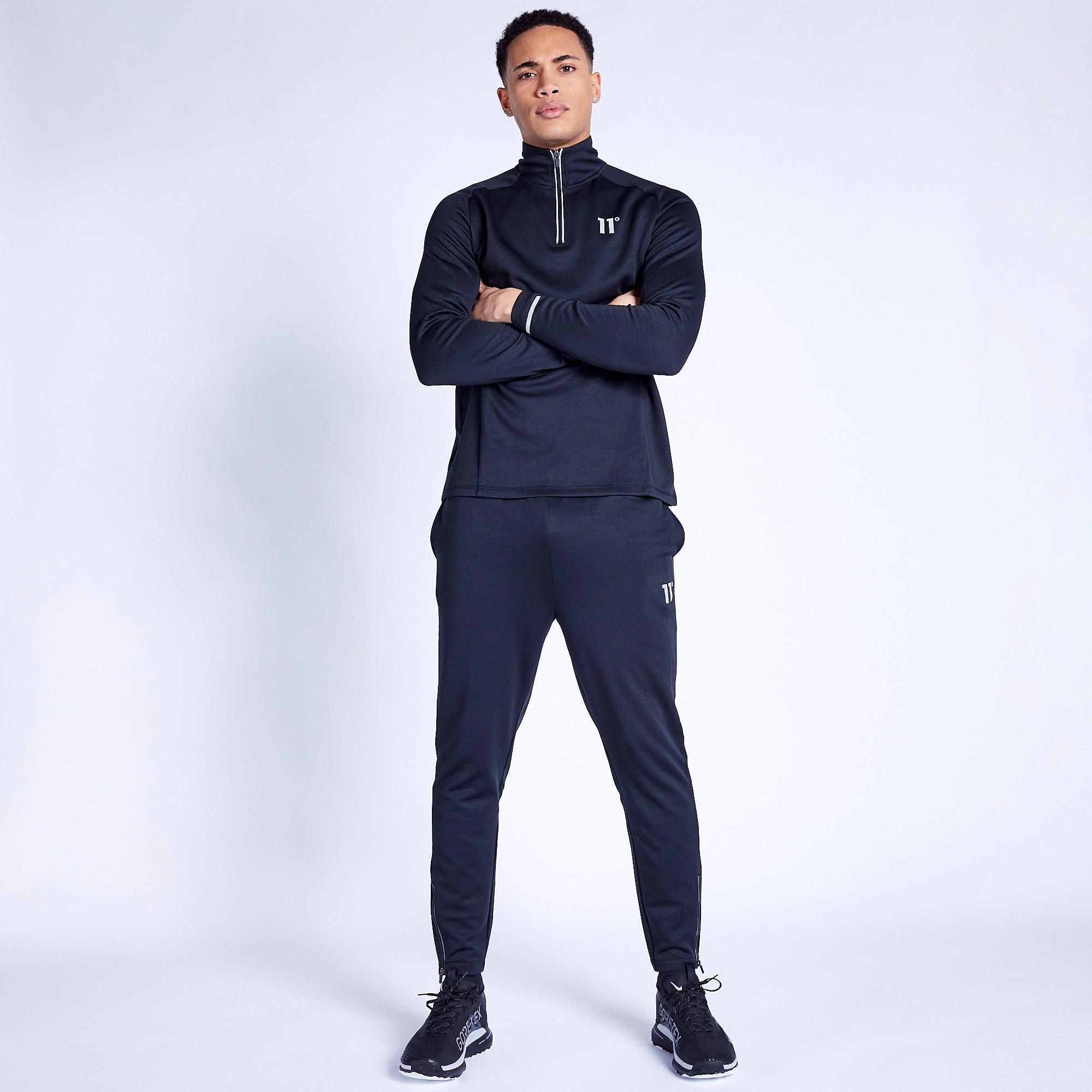 Sort - 11 Degrees - Oxygen Quarter Zip Top - Black - 4