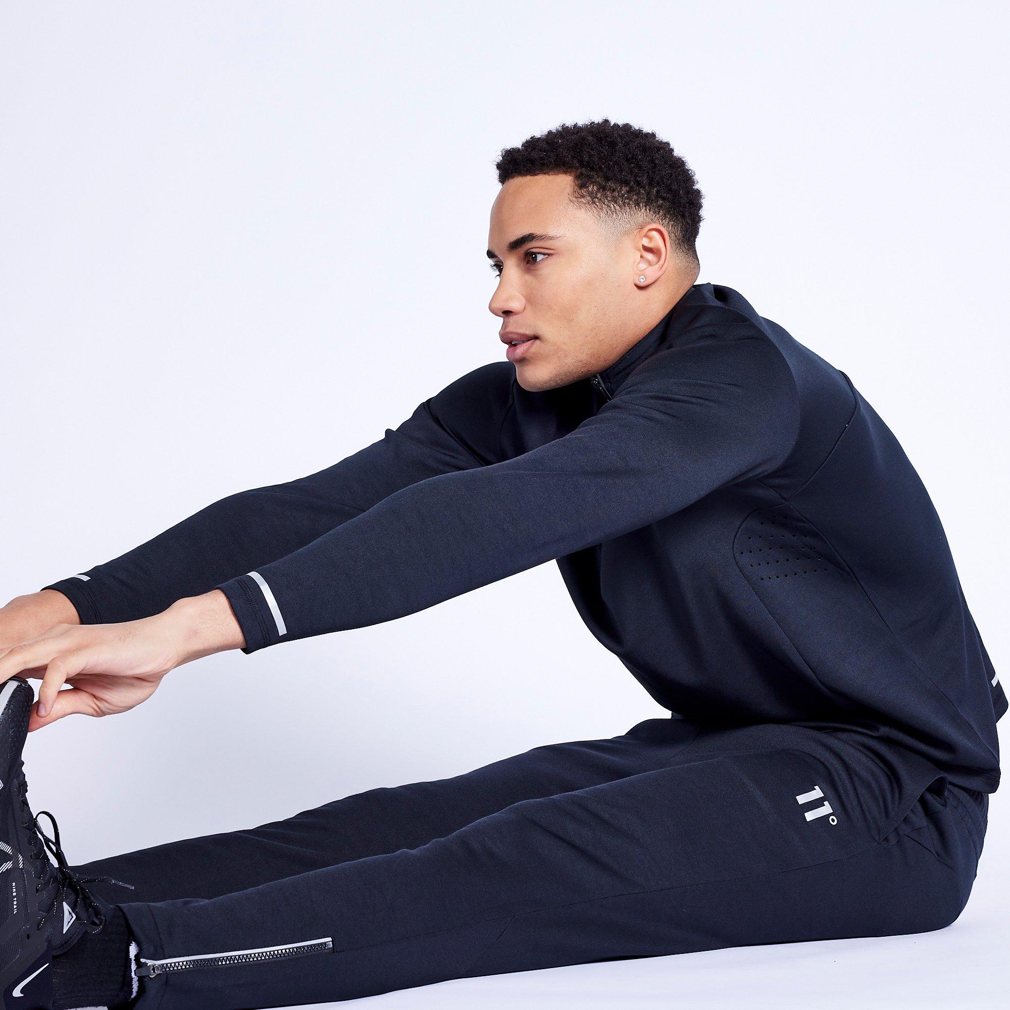 Sort - 11 Degrees - Oxygen Quarter Zip Top - Black - 5