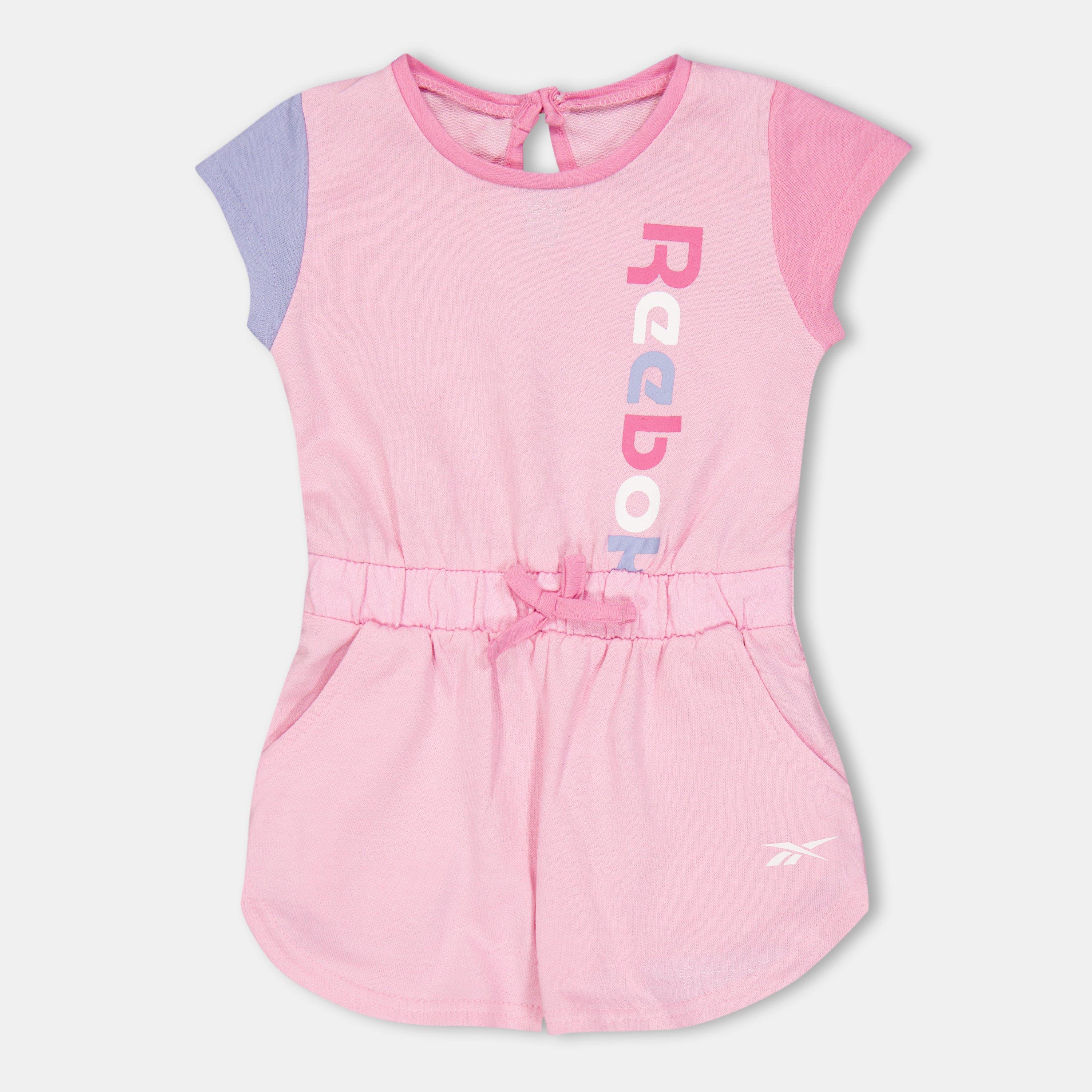 Reebok Kids' Colour Romper Playsuit - Prism Pink