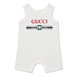 Gucci Logo Print All In One Babygrow Babies