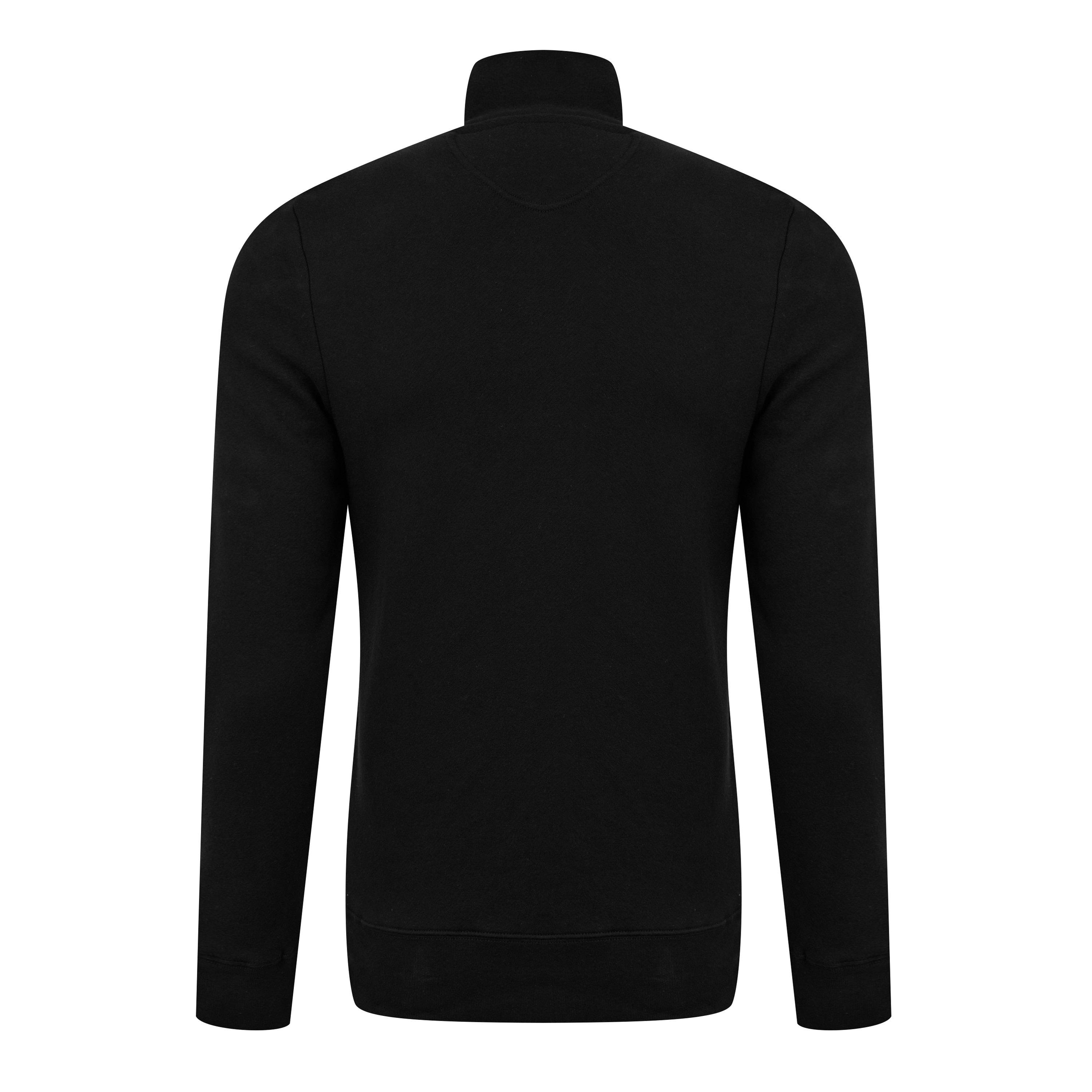Black/Blk BK71 - Barbour International - Men's Cotton Long Sleeve Half Zip Fleece - 8