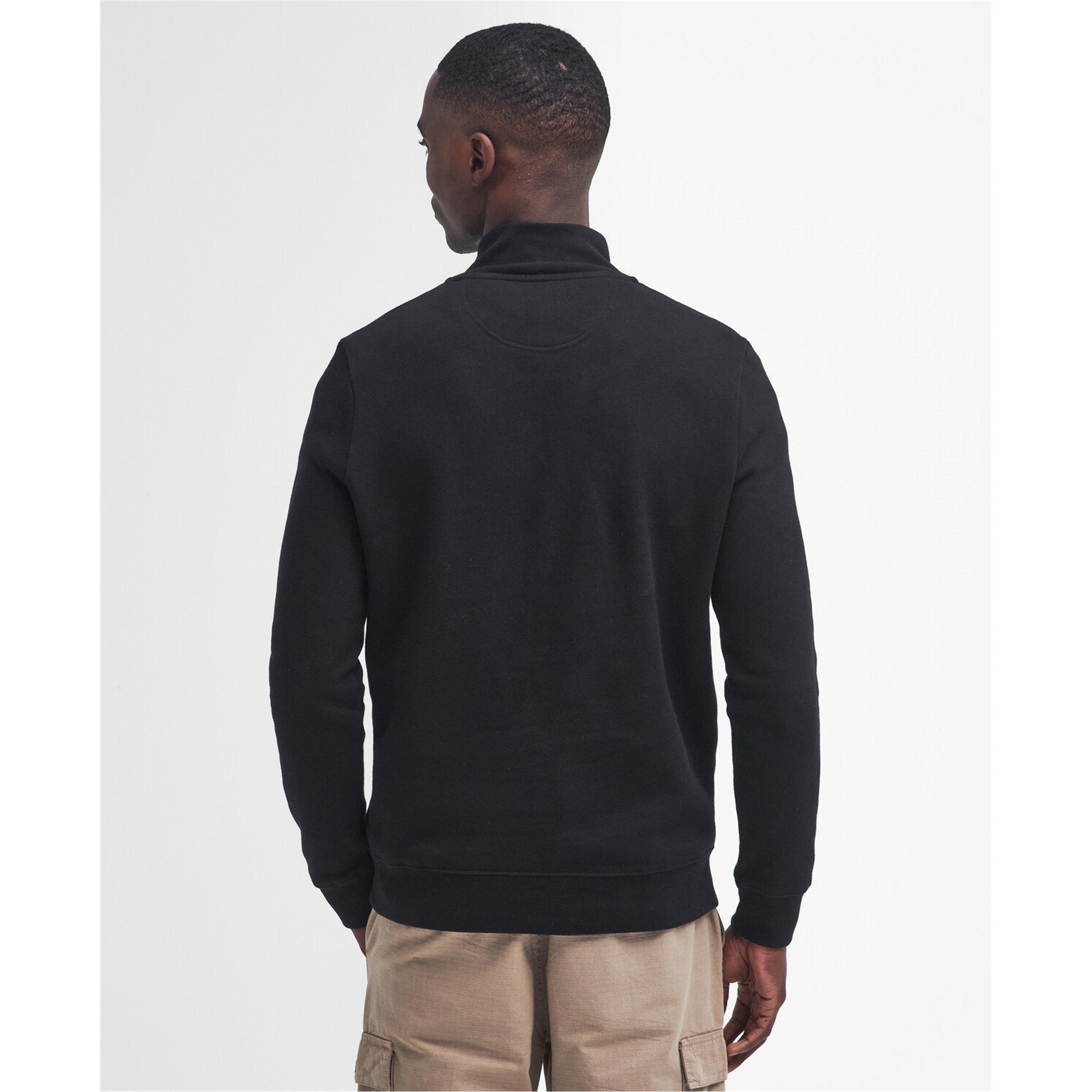 Black/Blk BK71 - Barbour International - Men's Cotton Long Sleeve Half Zip Fleece - 4