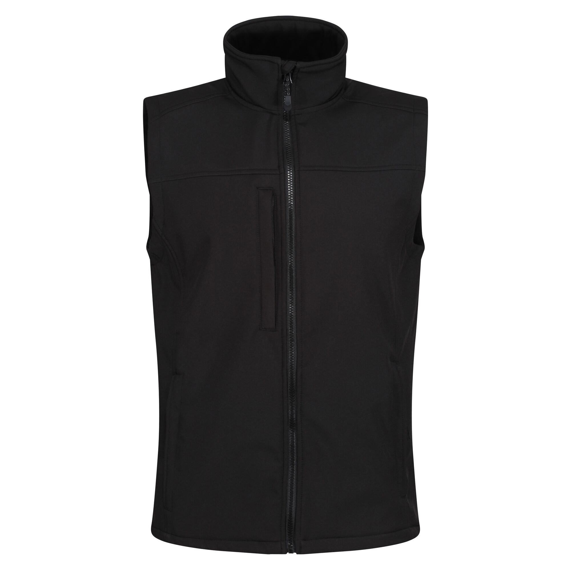 Regatta Men's Flux Softshell Bodywarmer - All Black - 4XL