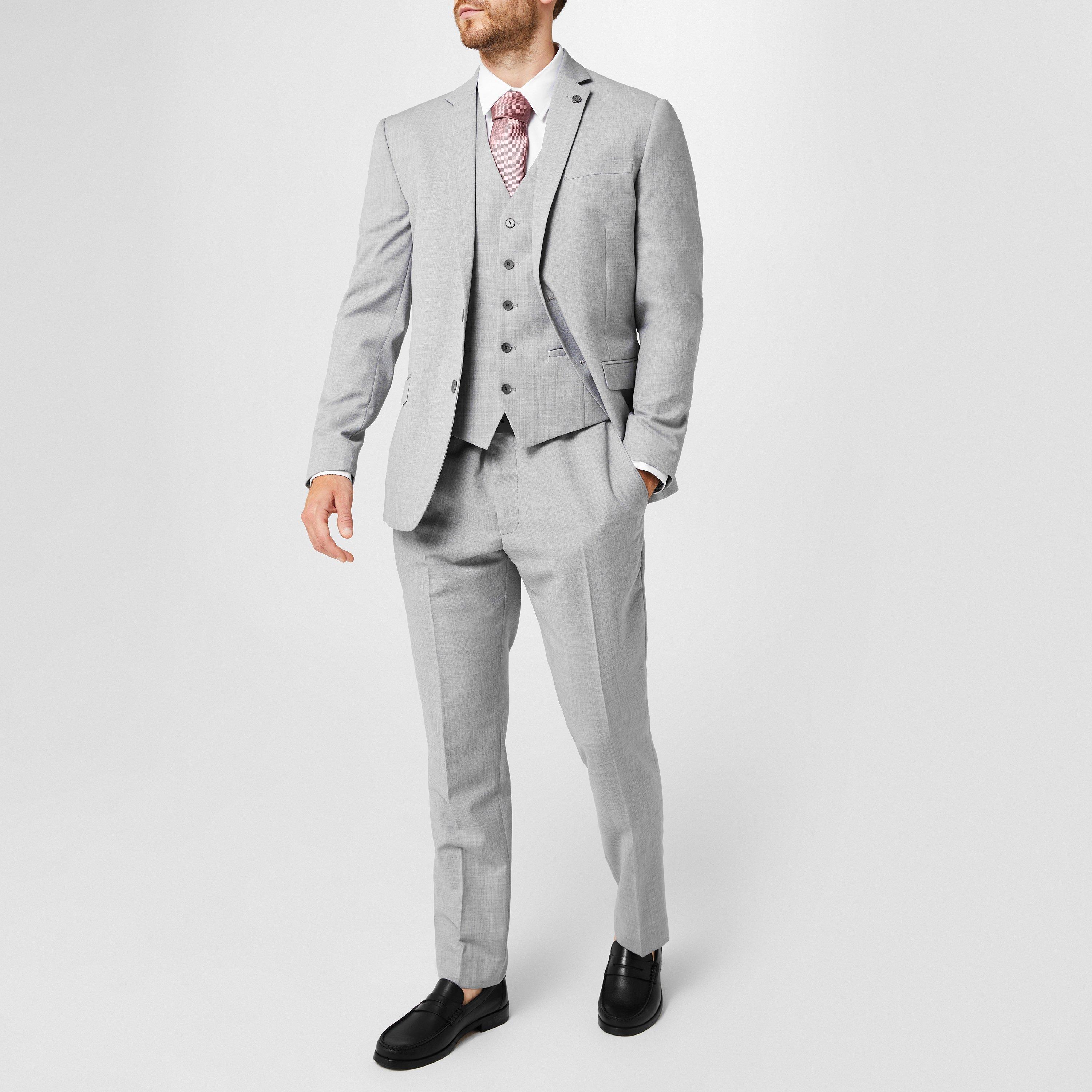 Cool Grey - Ted Baker - Denali Slim Fit Suit Vest - 2