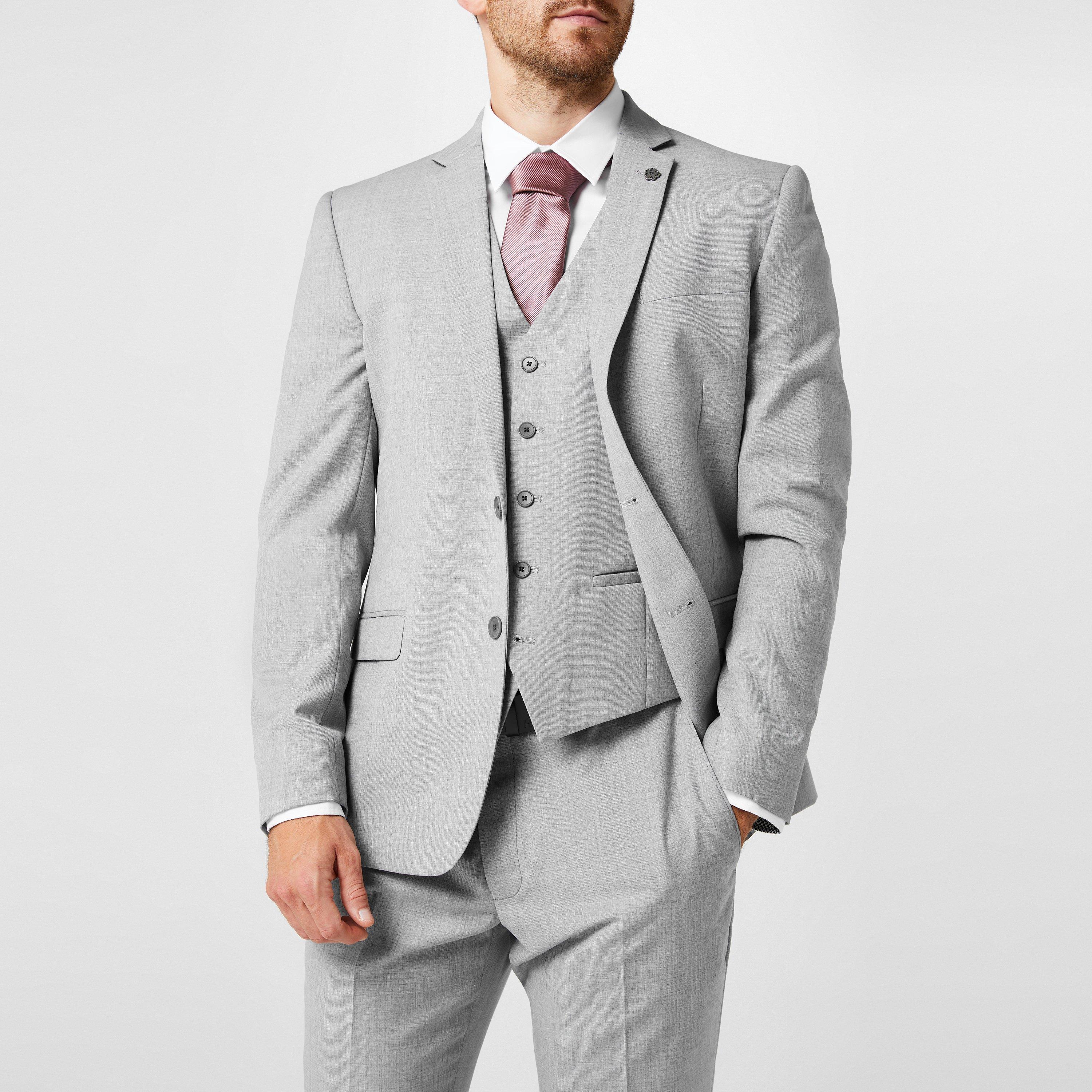 Cool Grey - Ted Baker - Denali Slim Fit Suit Vest - 4